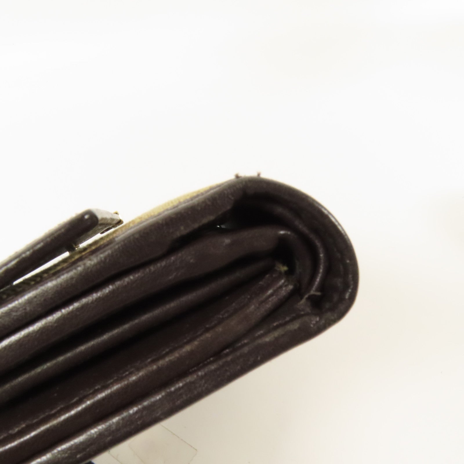 GUCCI 帆布Tri-Fold Wallet金扣錢包