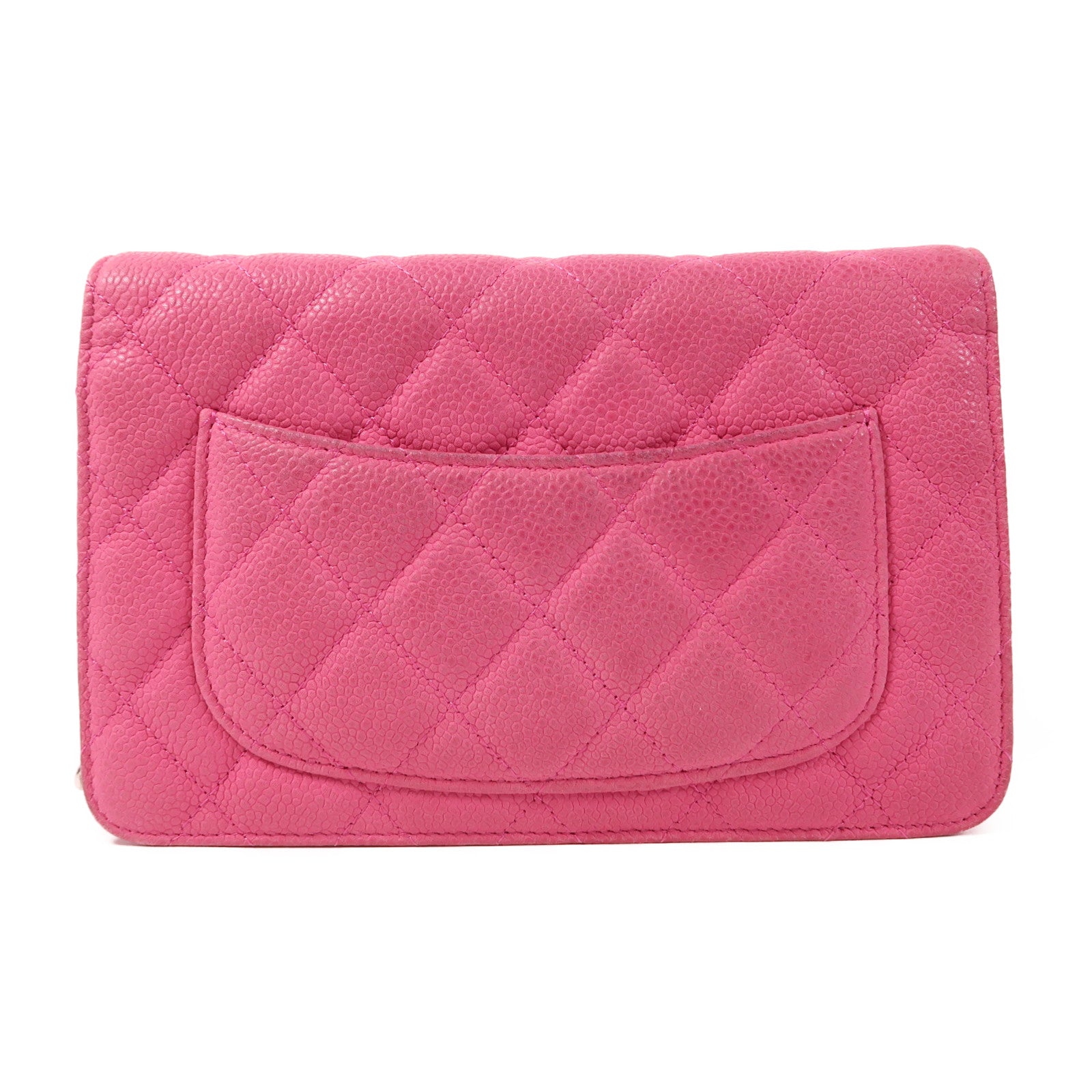 CHANEL 牛皮皮革WOC Wallet On Chain銀扣鏈帶肩背袋