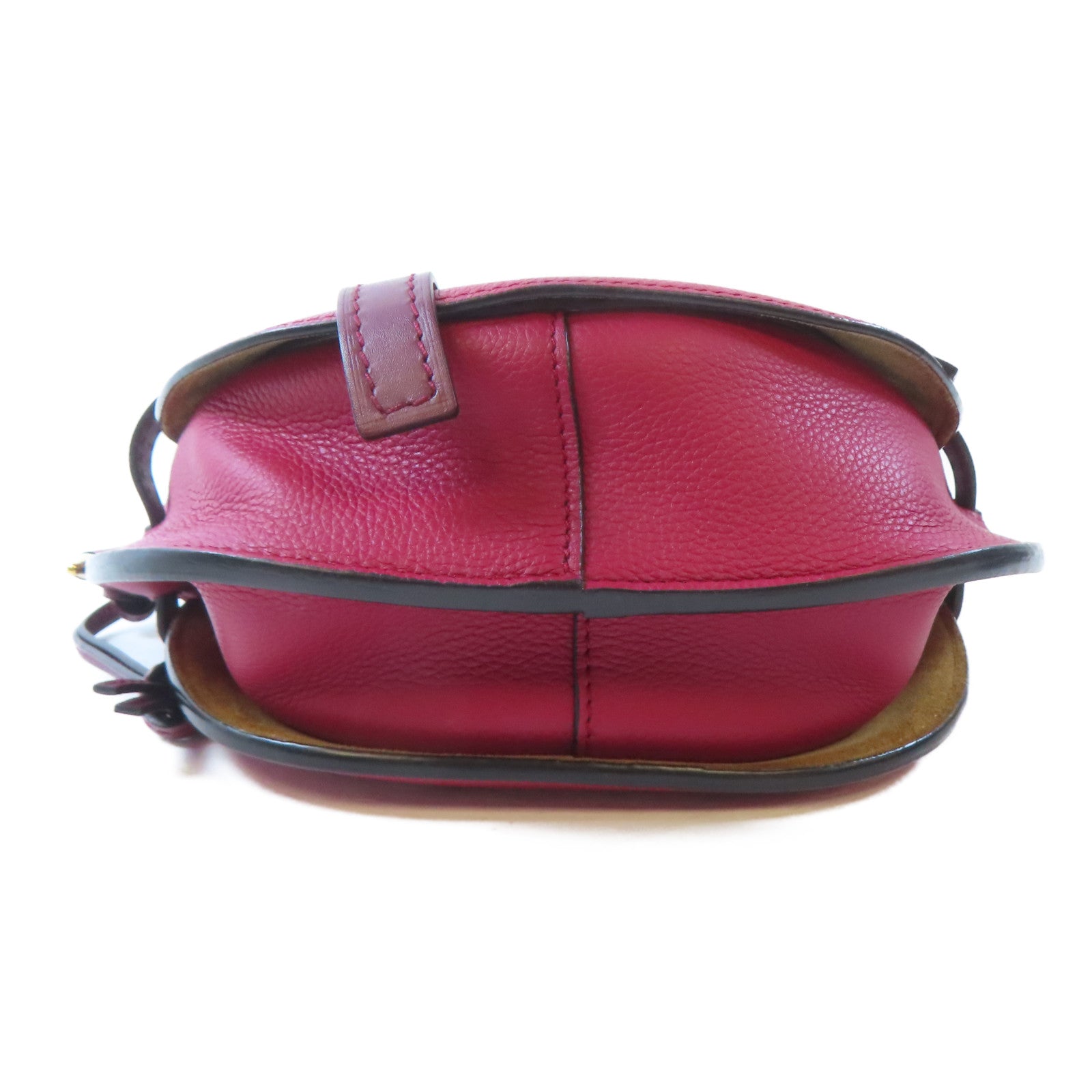 LOEWE 牛皮皮革Gate Small Bag金扣肩背袋紅色