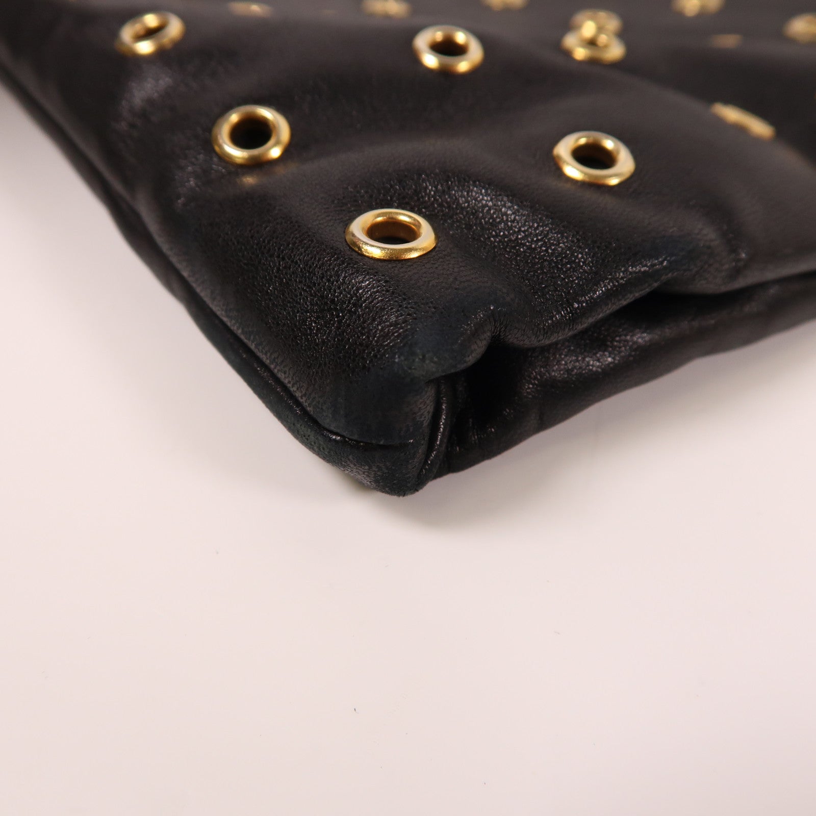 PRADA 牛皮皮革Shoulder Bag金扣肩背袋黑色