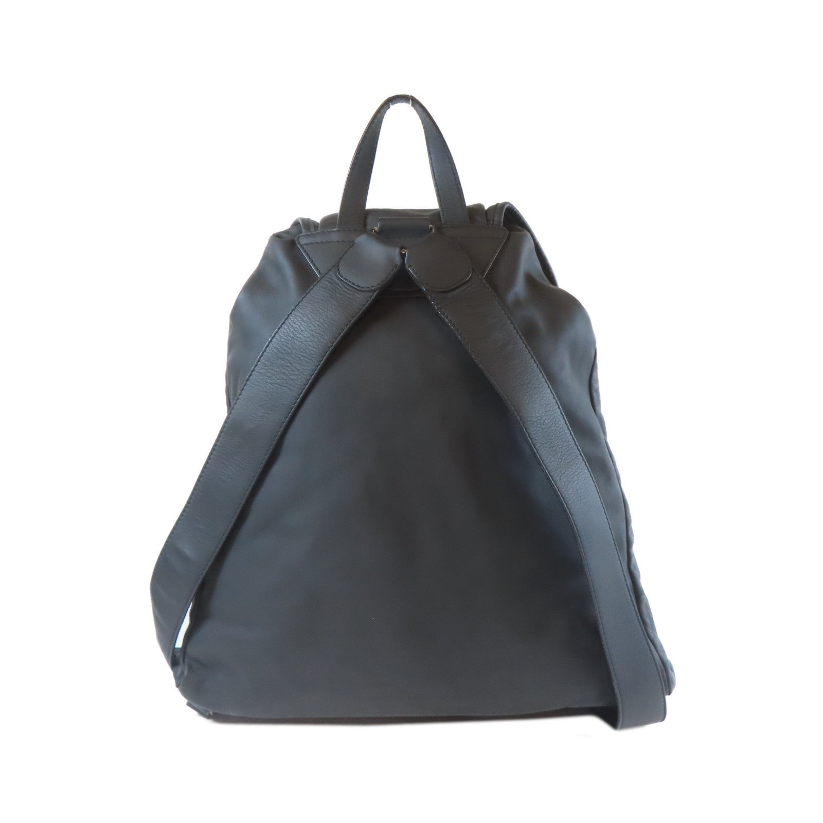 BALENCIAGA 牛皮皮革Rucksack銀扣背包黑色