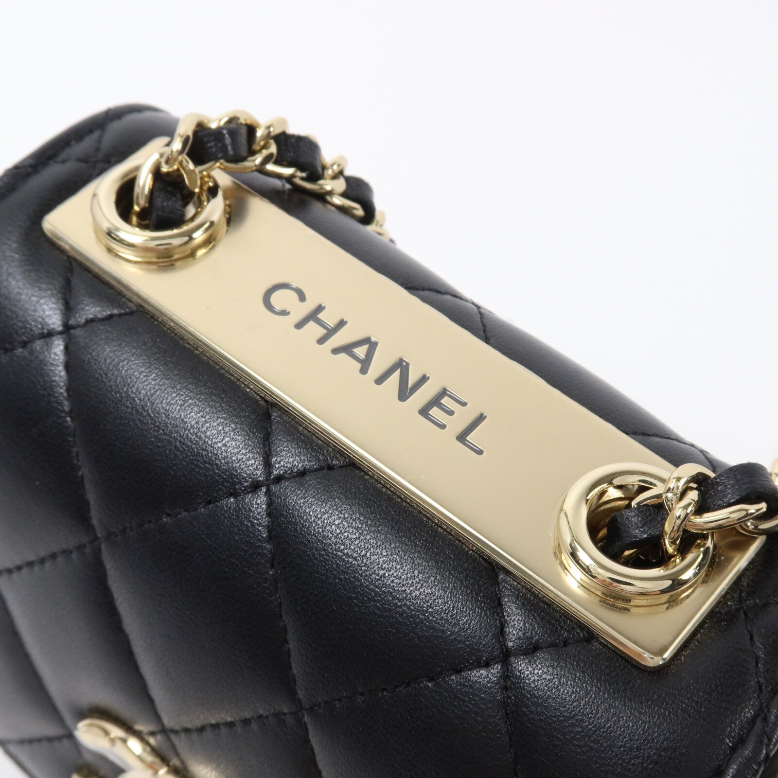 CHANEL 羊皮皮革Trendy CC Mini Bag鏈帶肩背袋