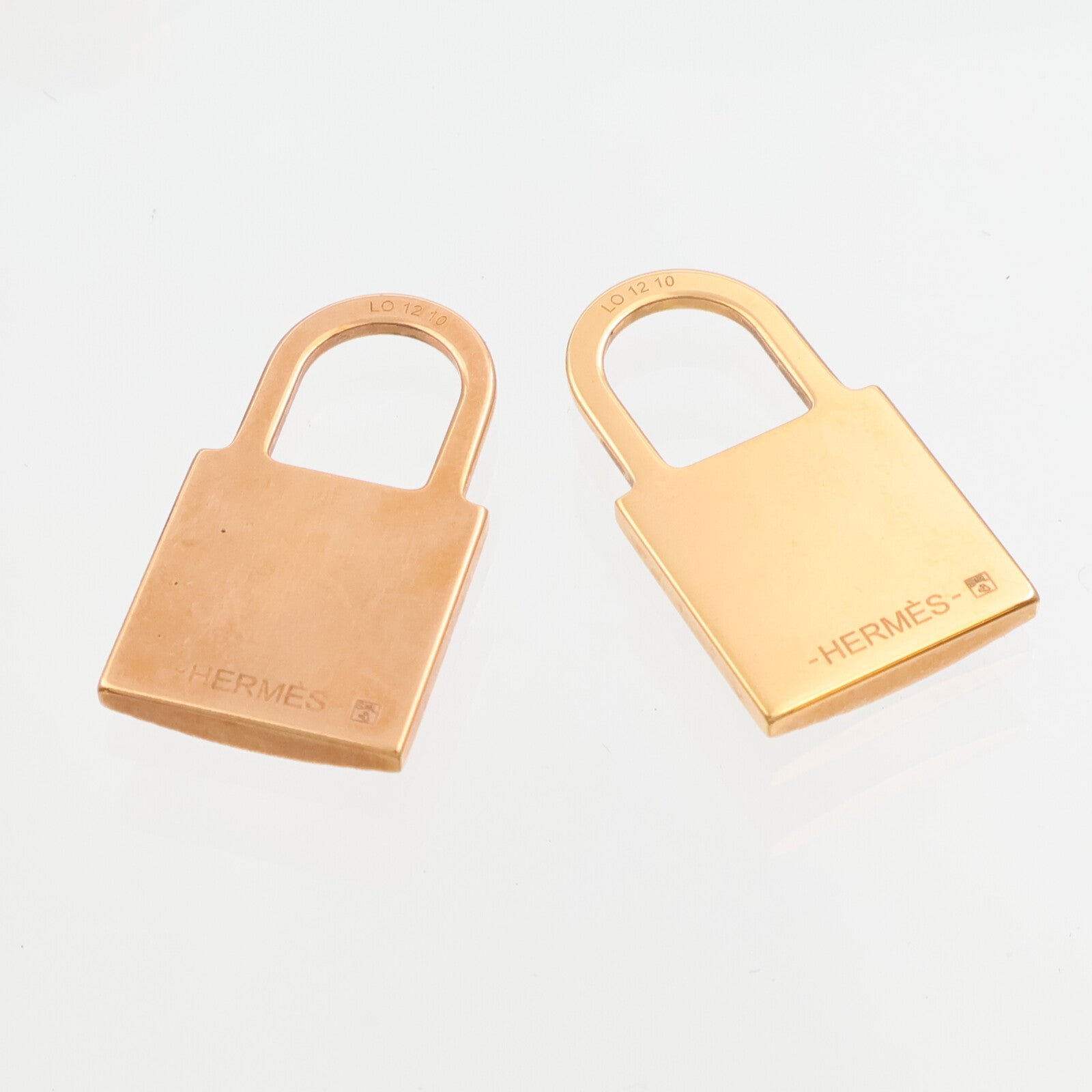 HERMES 金屬/Swift皮革O Kelly Earrings耳環