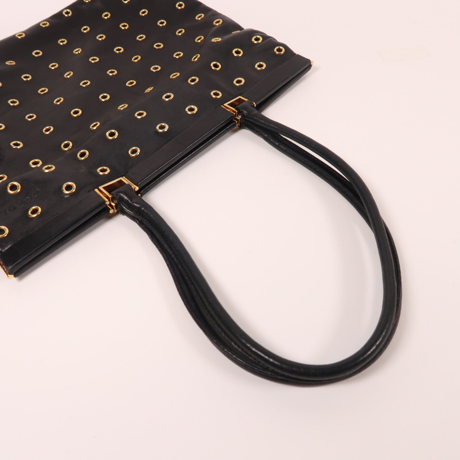 PRADA 牛皮皮革Shoulder Bag金扣肩背袋黑色