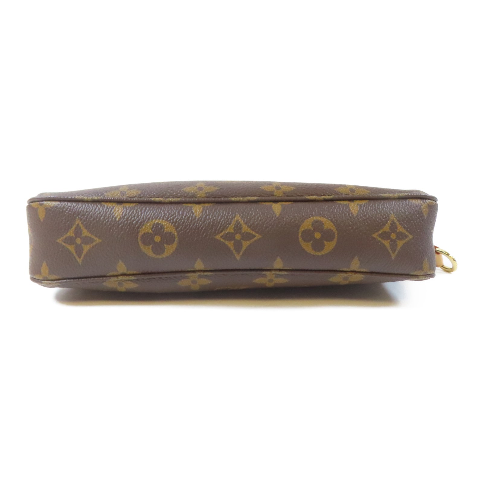 LOUIS VUITTON Monogram Pochette Accessoires金扣手挽袋啡色