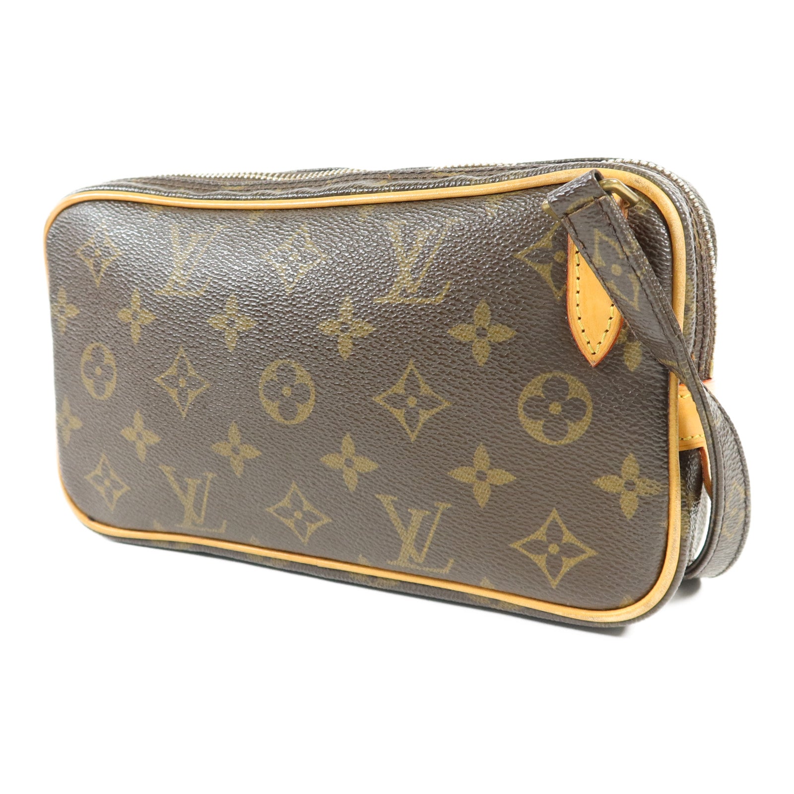LOUIS VUITTON Monogram Marly Bandouliere金扣肩背袋棕色