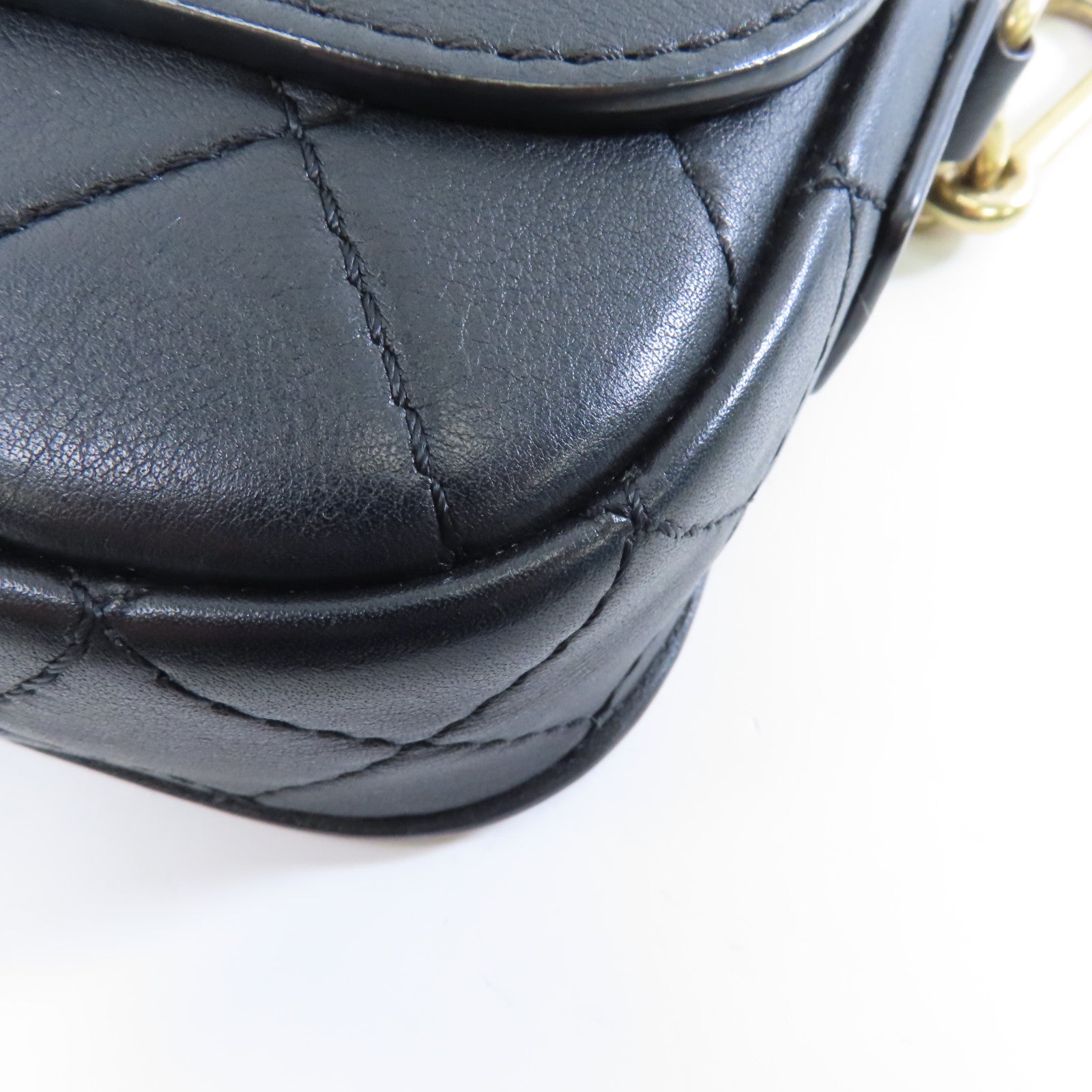CHANEL 【激減優惠】菱格牛皮皮革Chain Shoulder Bag金扣鏈帶肩背袋黑色