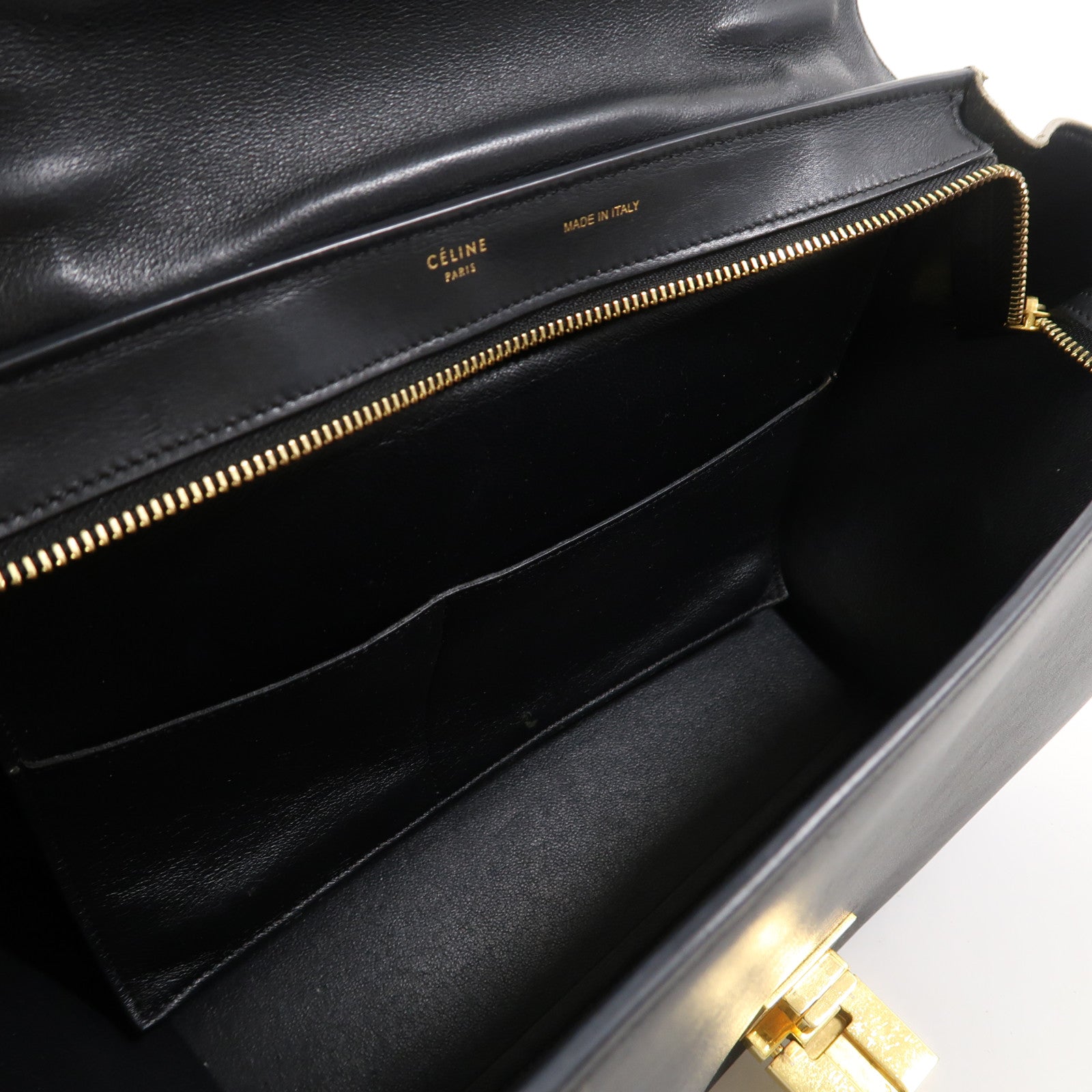 CELINE 牛皮皮革Trapeze金扣手挽肩背兩用袋
