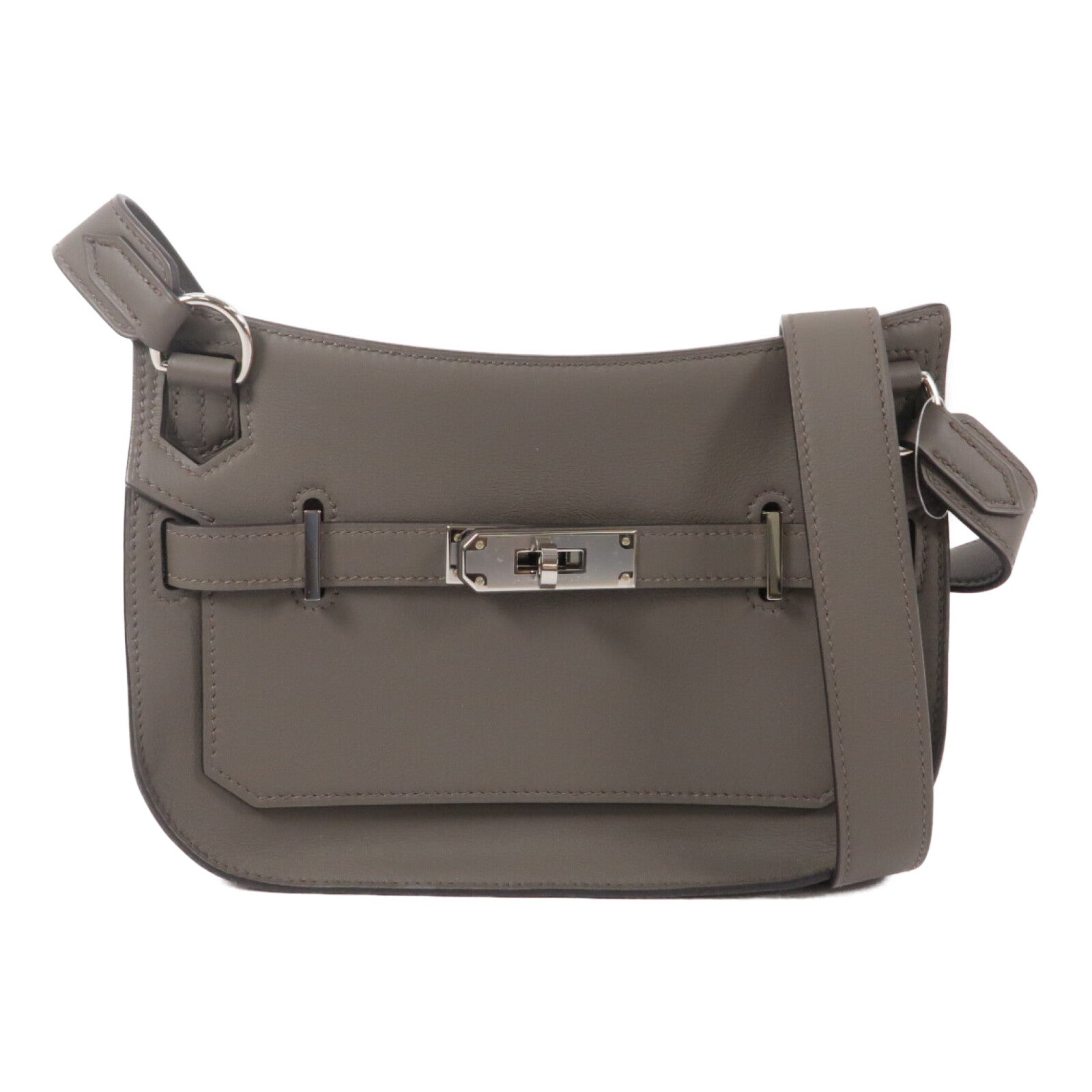 HERMES Swift皮革Mini Jypsiere肩背袋Etain