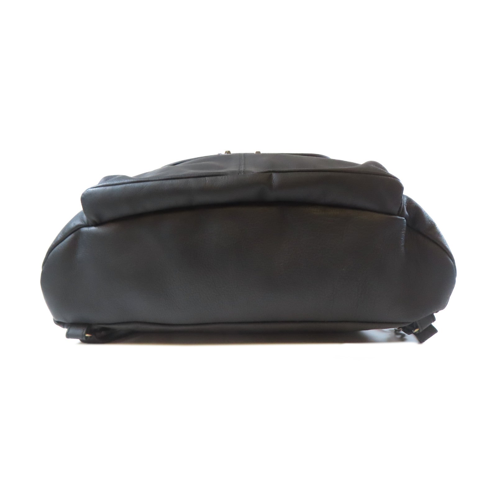 BALENCIAGA 牛皮皮革Rucksack銀扣背包黑色