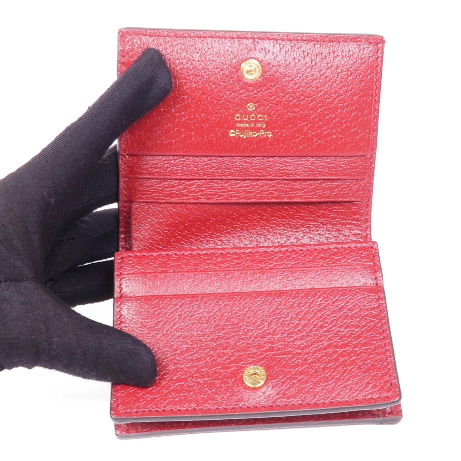 GUCCI 塗層帆布/皮革Gucci x Doraemon Card Case卡片套