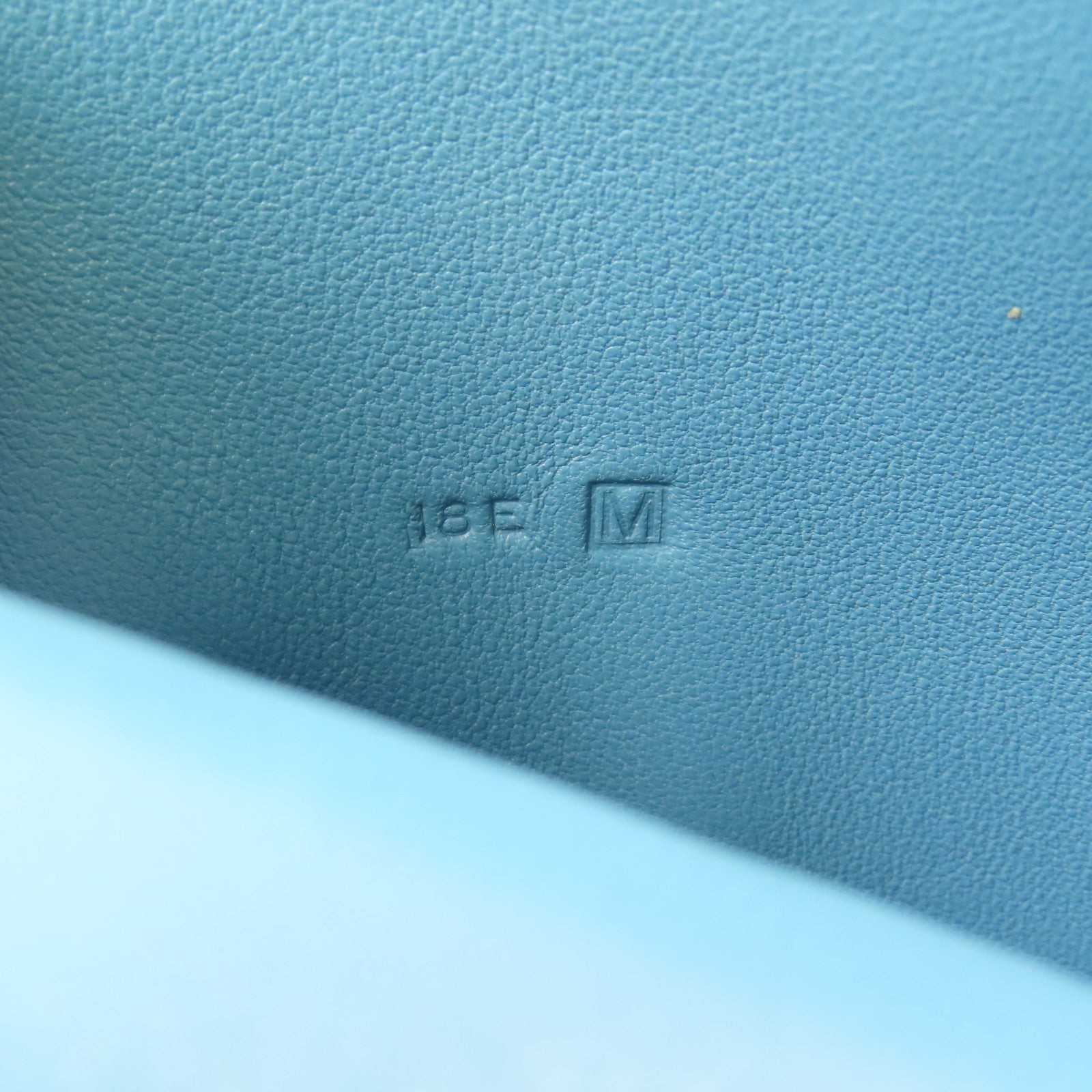 HERMES Clemence皮革Dogon MM銀扣長錢包Blue Jeans/藍色