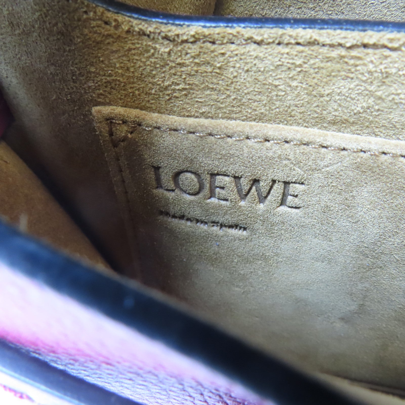 LOEWE 牛皮皮革Gate Small Bag金扣肩背袋紅色