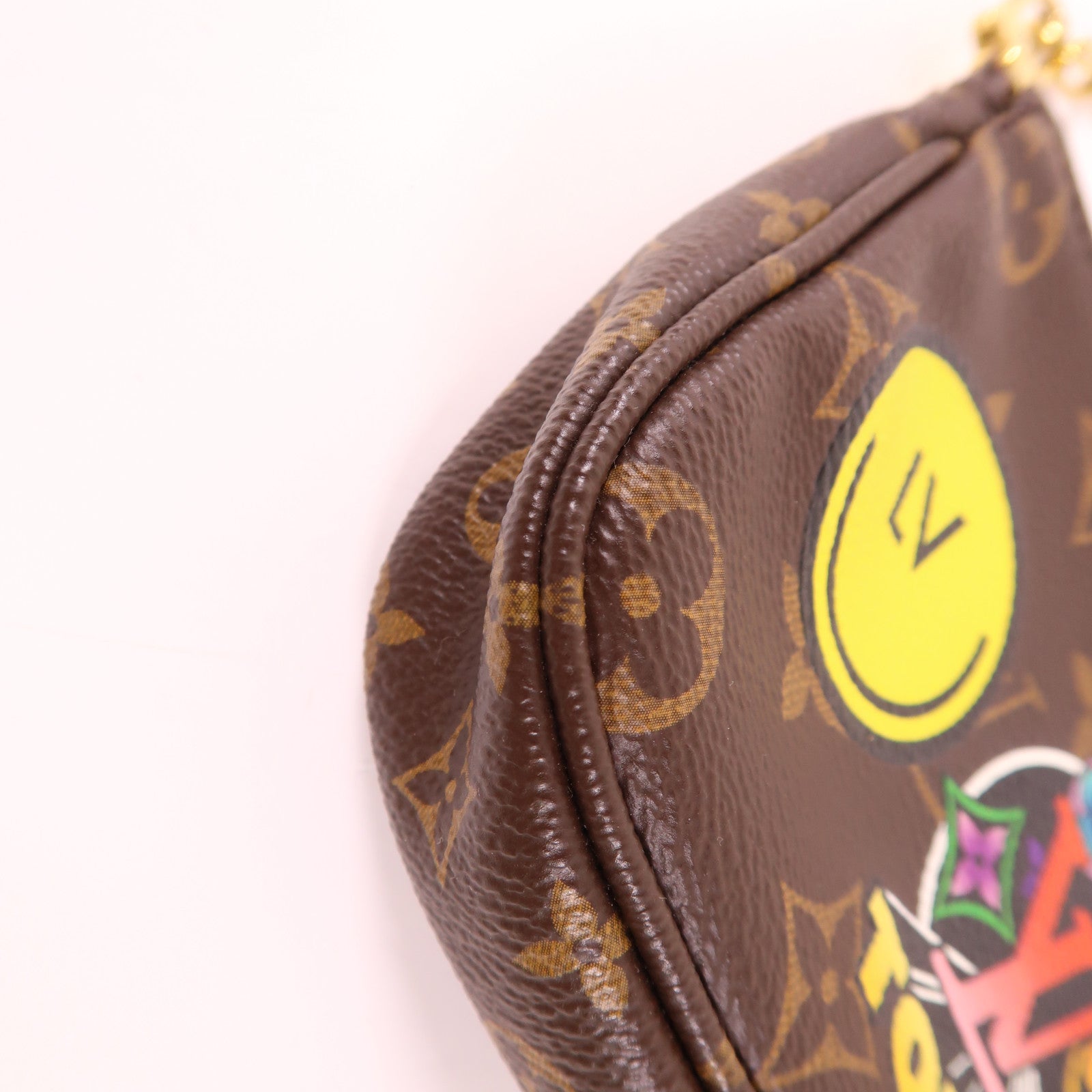 LOUIS VUITTON Monogram Multi Pochette Accessoires金扣手挽肩背兩用袋棕色