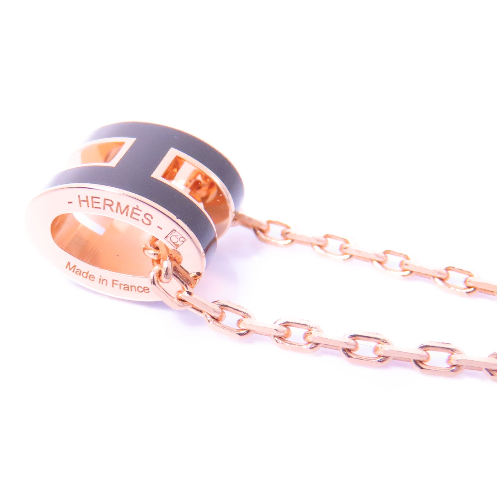 HERMES 金屬Mini Pop H Necklace項鍊黑色/金色