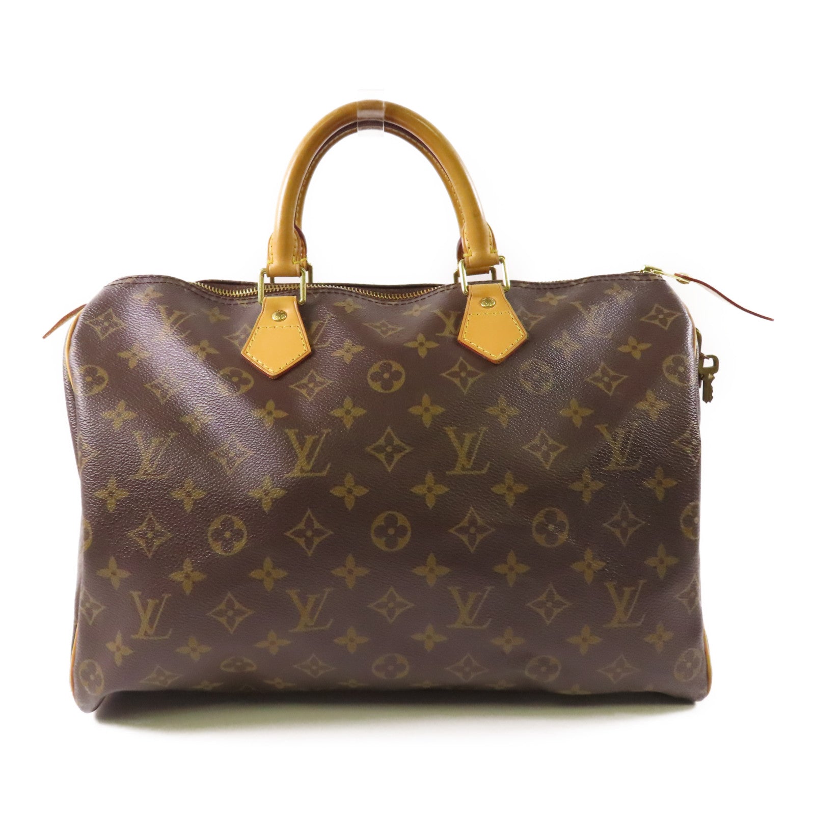 LOUIS VUITTON Monogram Speedy 35金扣手挽袋