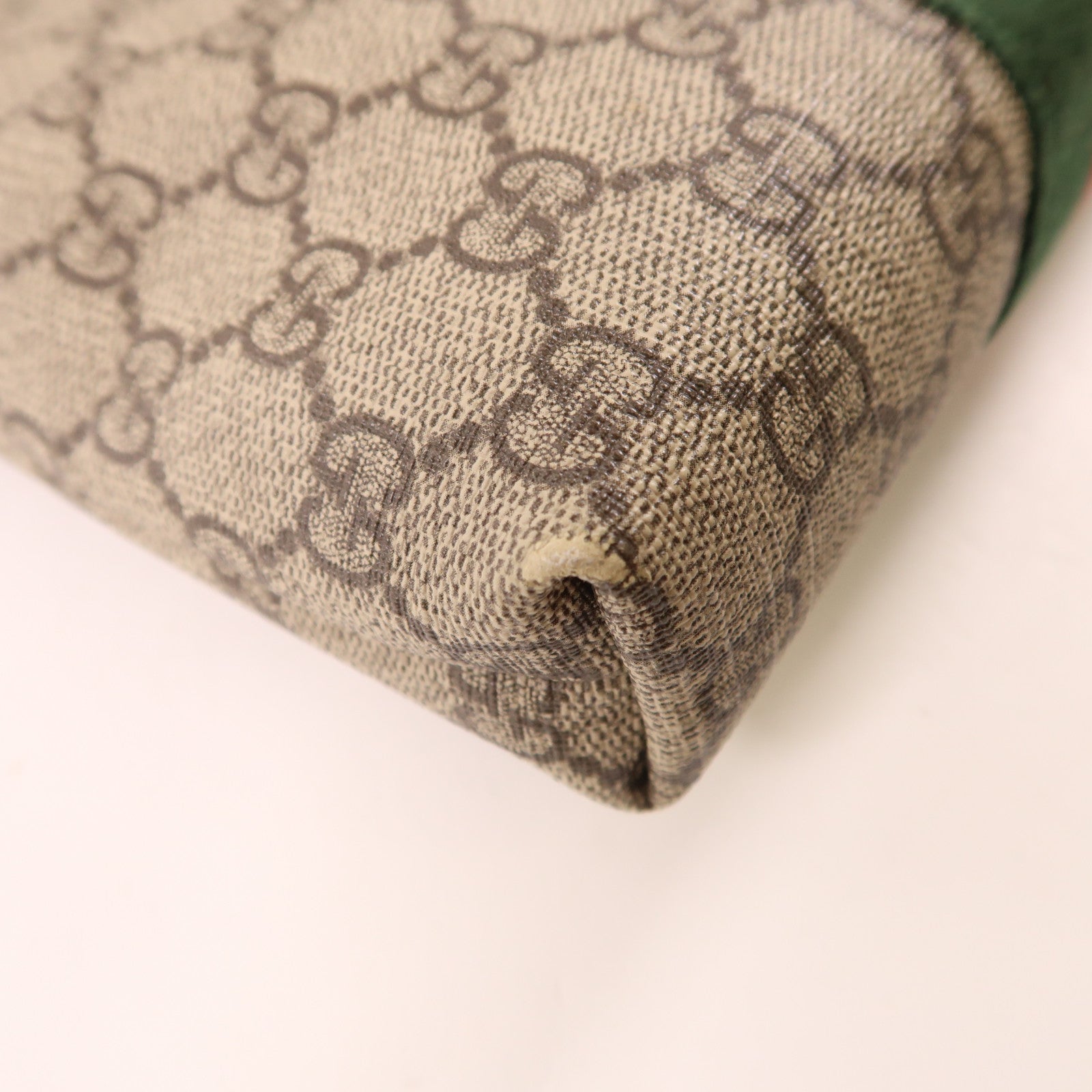 GUCCI 塗層帆布Shoulder Bag銀扣肩背袋