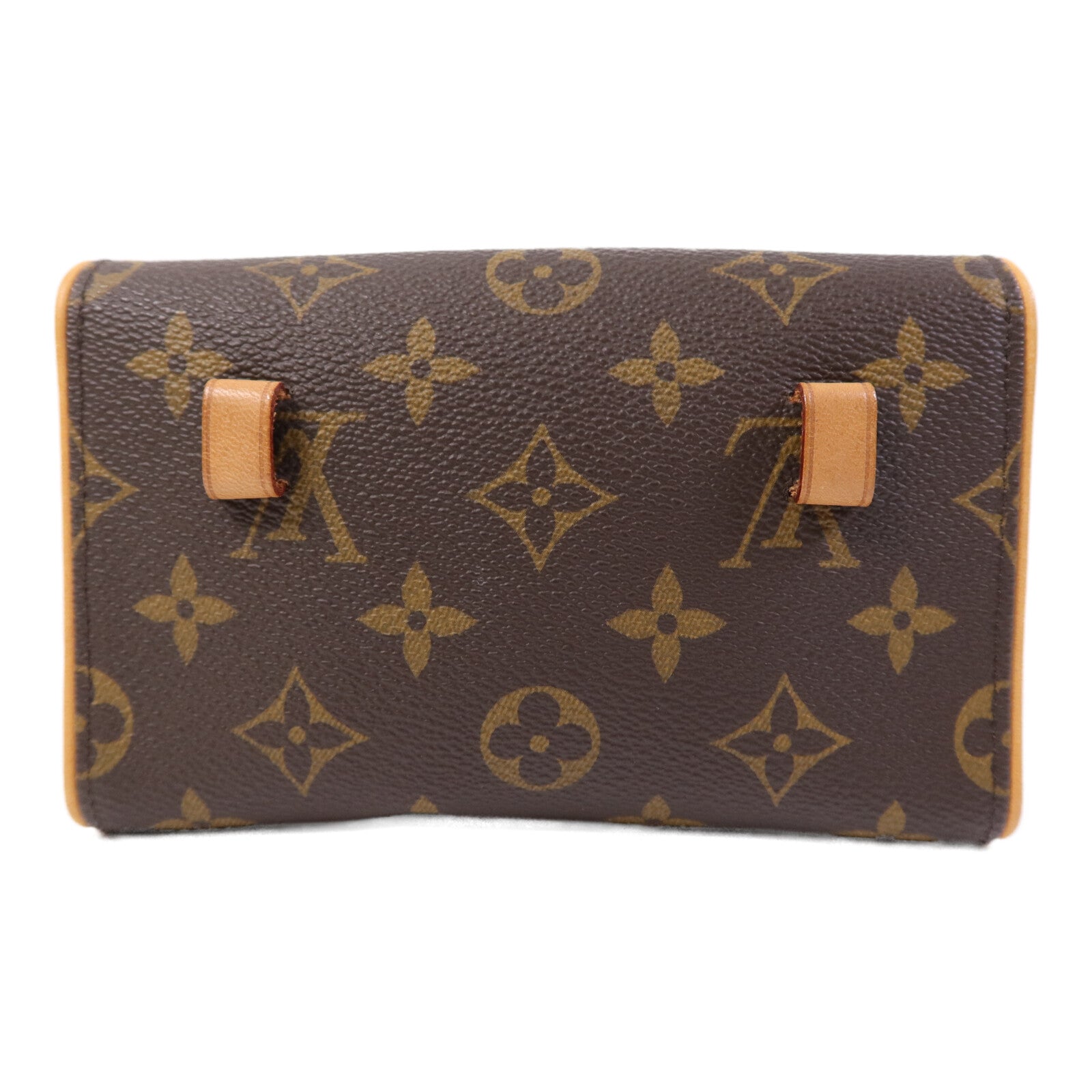 LOUIS VUITTON Monogram Pochette Florentine金扣腰包棕色