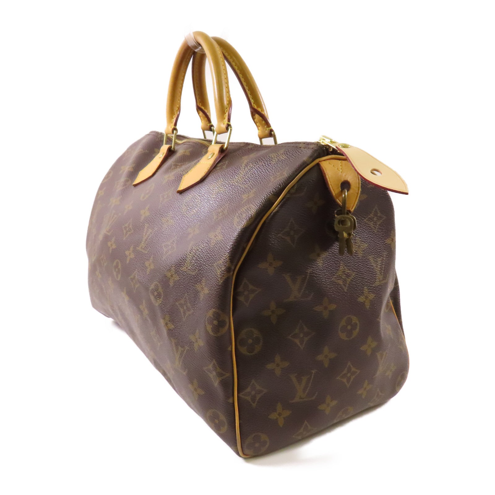 LOUIS VUITTON Monogram Speedy 35金扣手挽袋