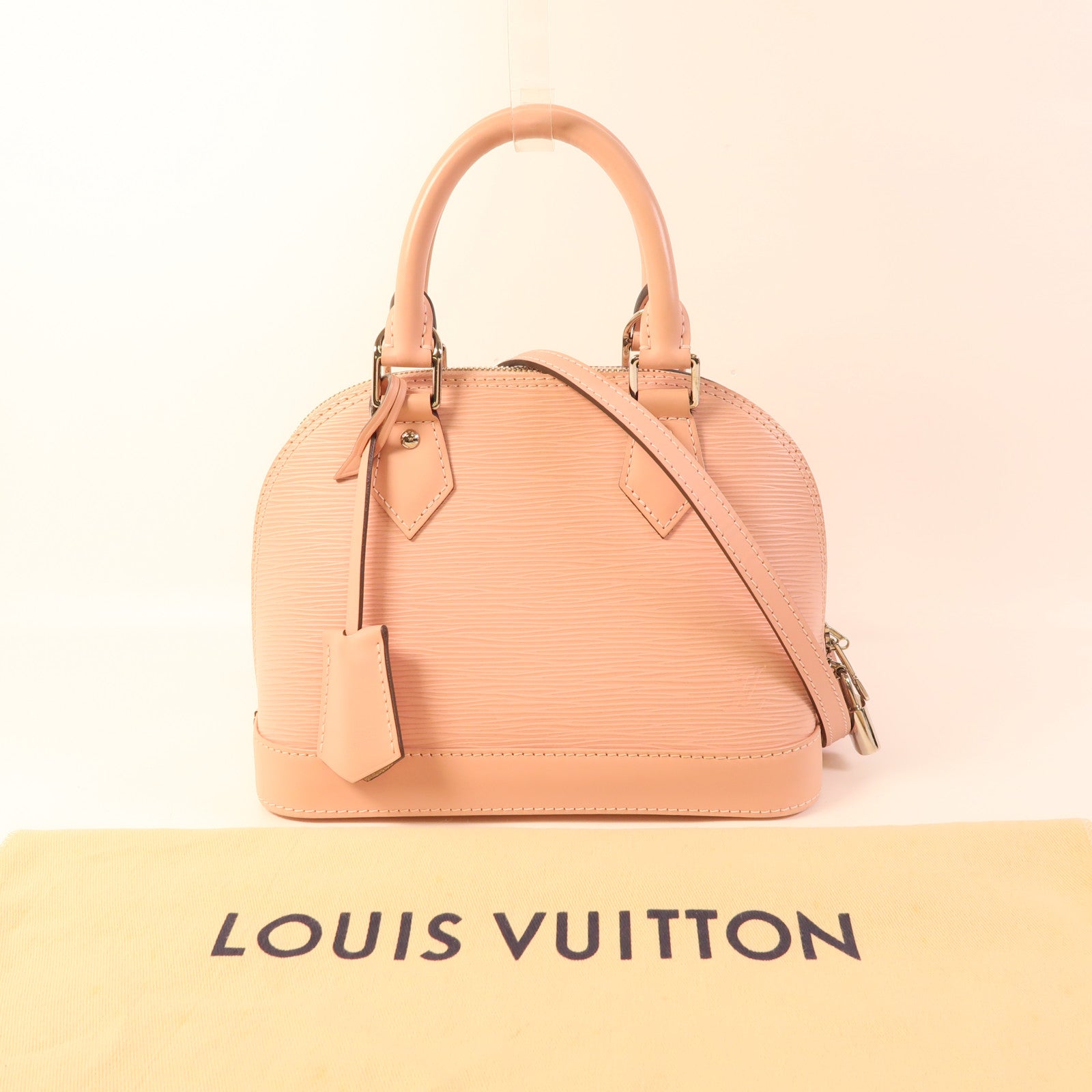 LOUIS VUITTON Epi Alma BB銀扣手挽肩背兩用袋