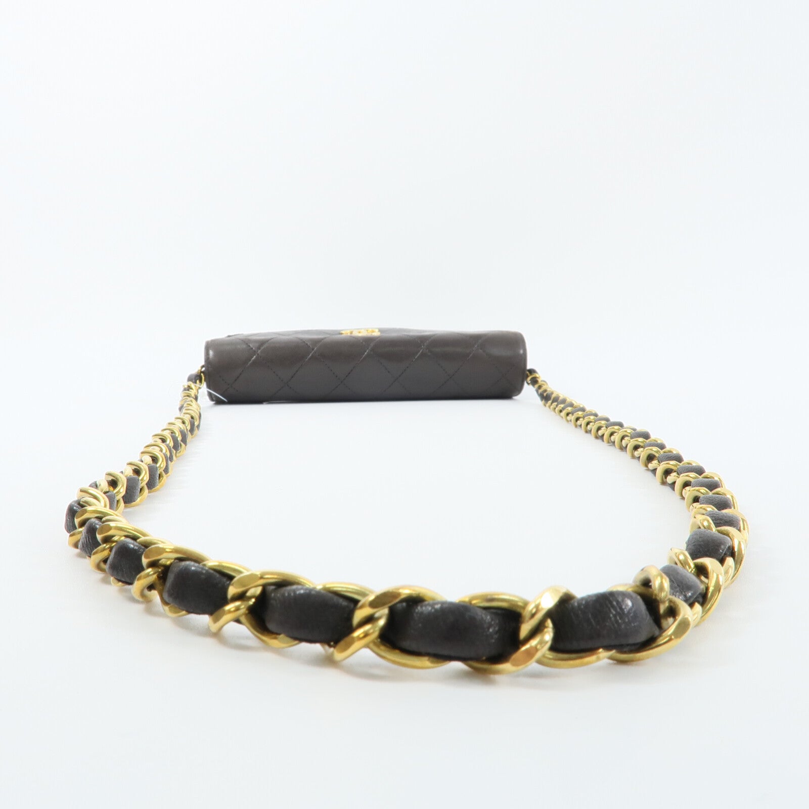 CHANEL 羊皮皮革Vintage Chain Shoulder鏈帶肩背袋