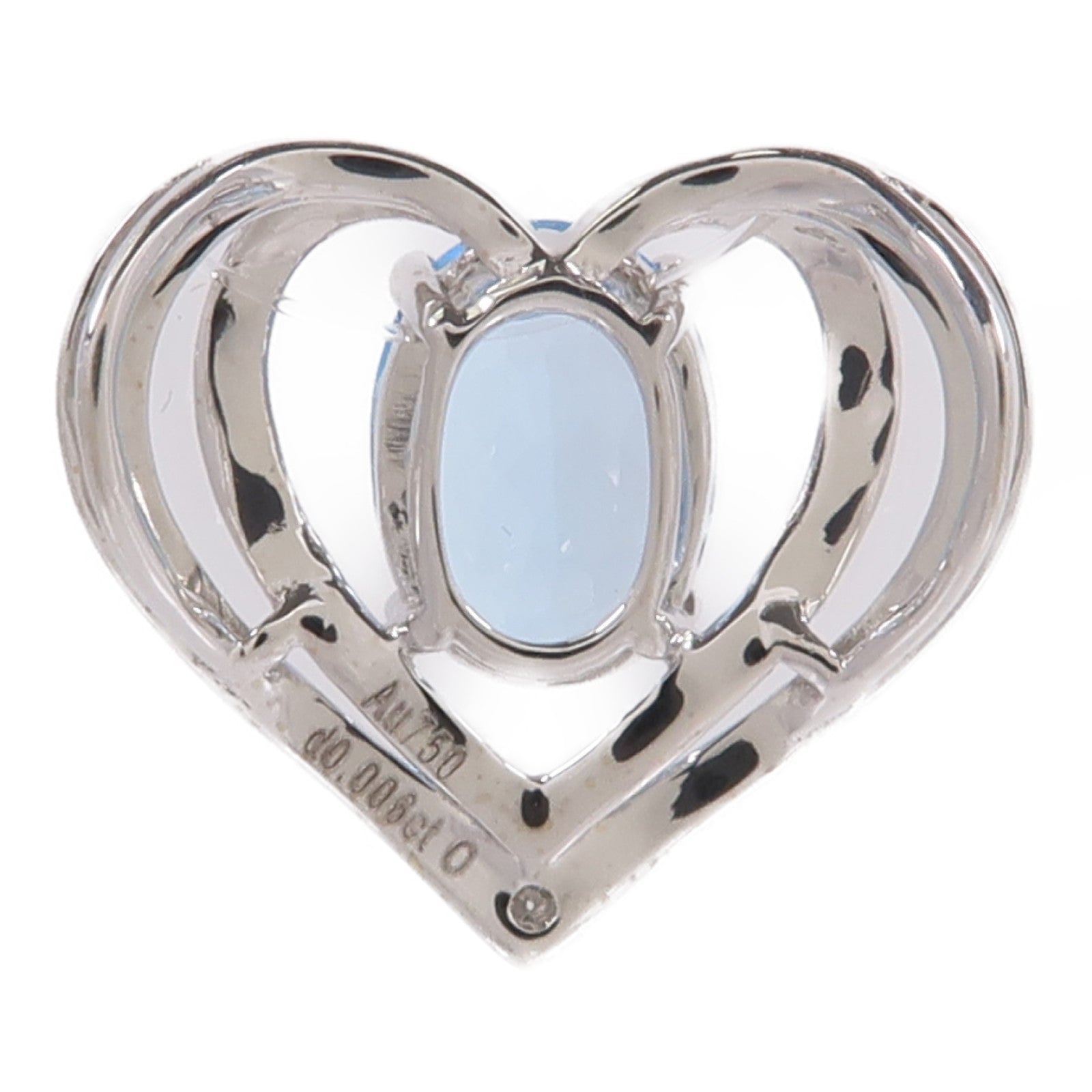JEWELRY 18K白金Topaz Pendant托帕石/鑽石吊墜