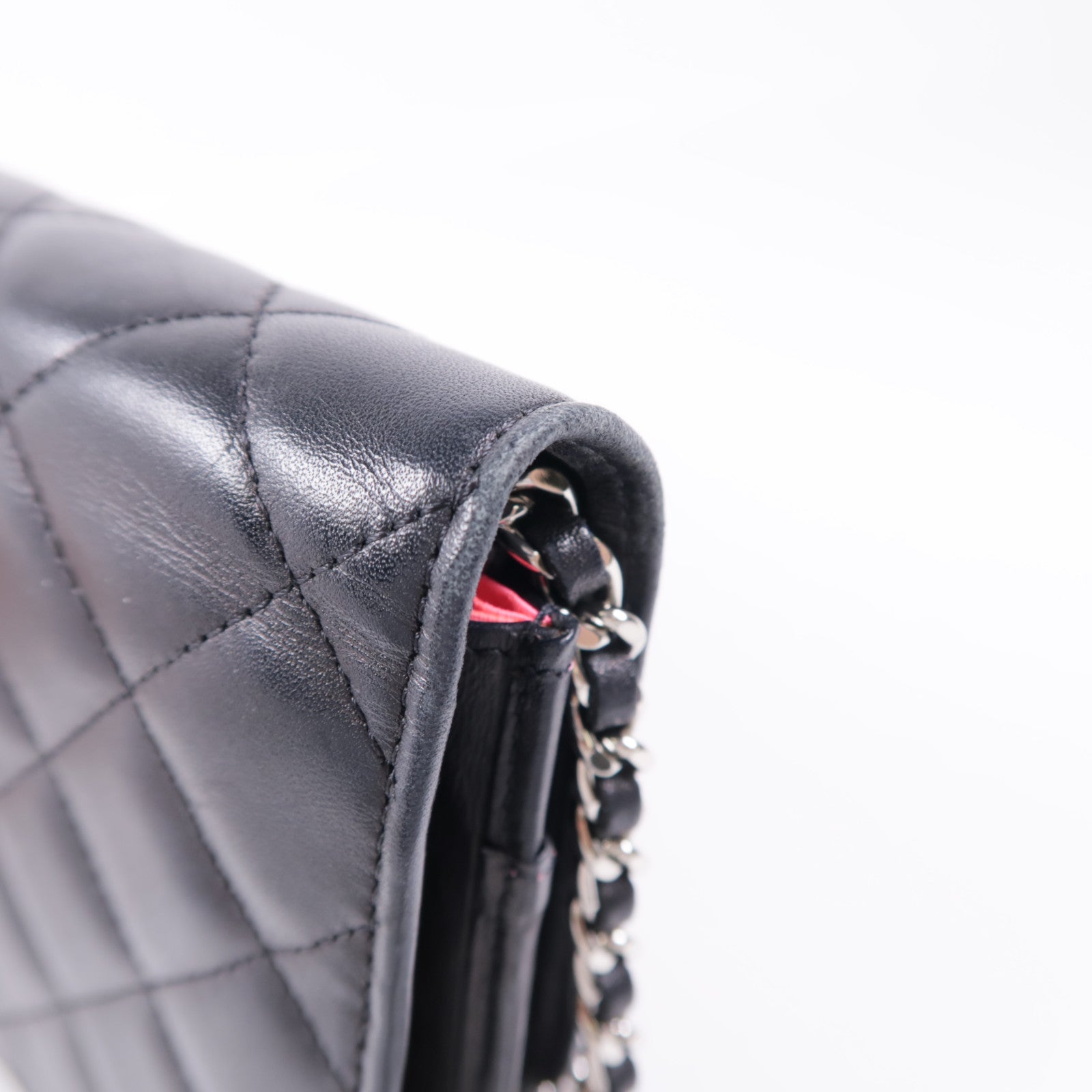 CHANEL【激減優惠】 牛皮皮革Cambon Wallet On Chain銀扣鏈帶肩背袋