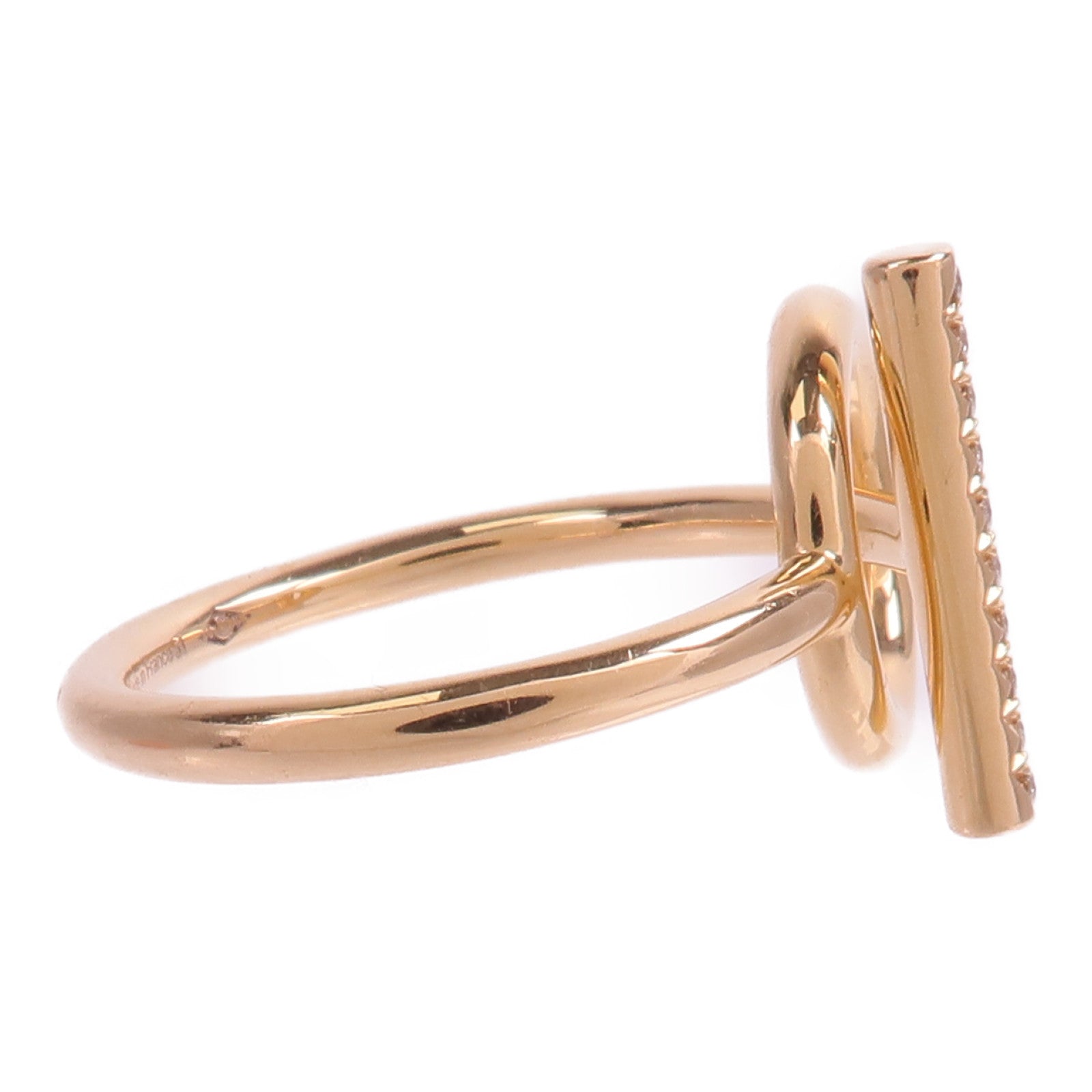 HERMES 18K玫瑰金Echappee Ring鑽石戒指