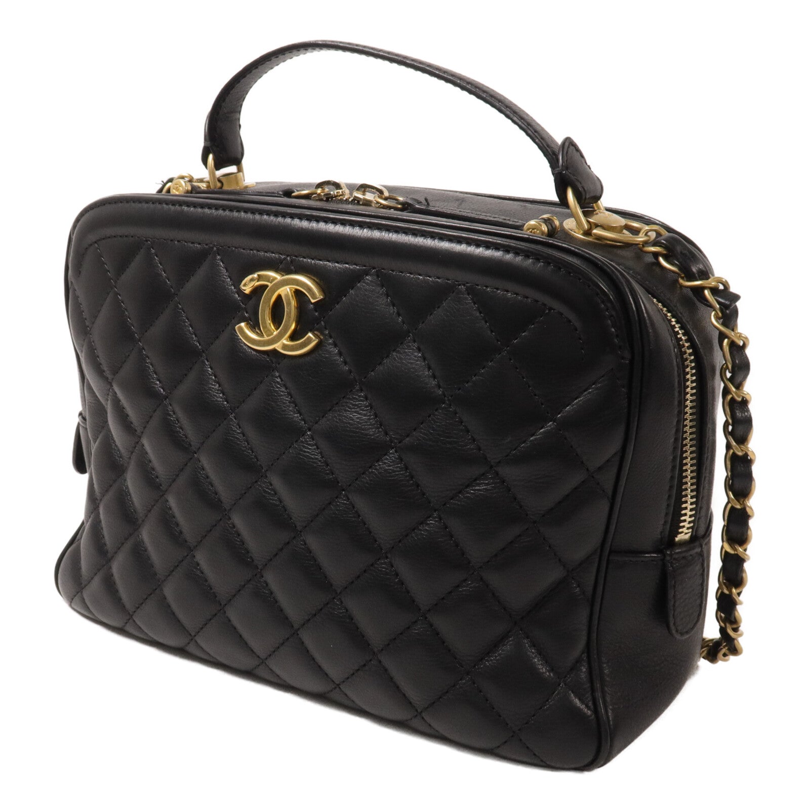 CHANEL 牛皮皮革2 Way Shoulder Bag鏈帶肩背袋