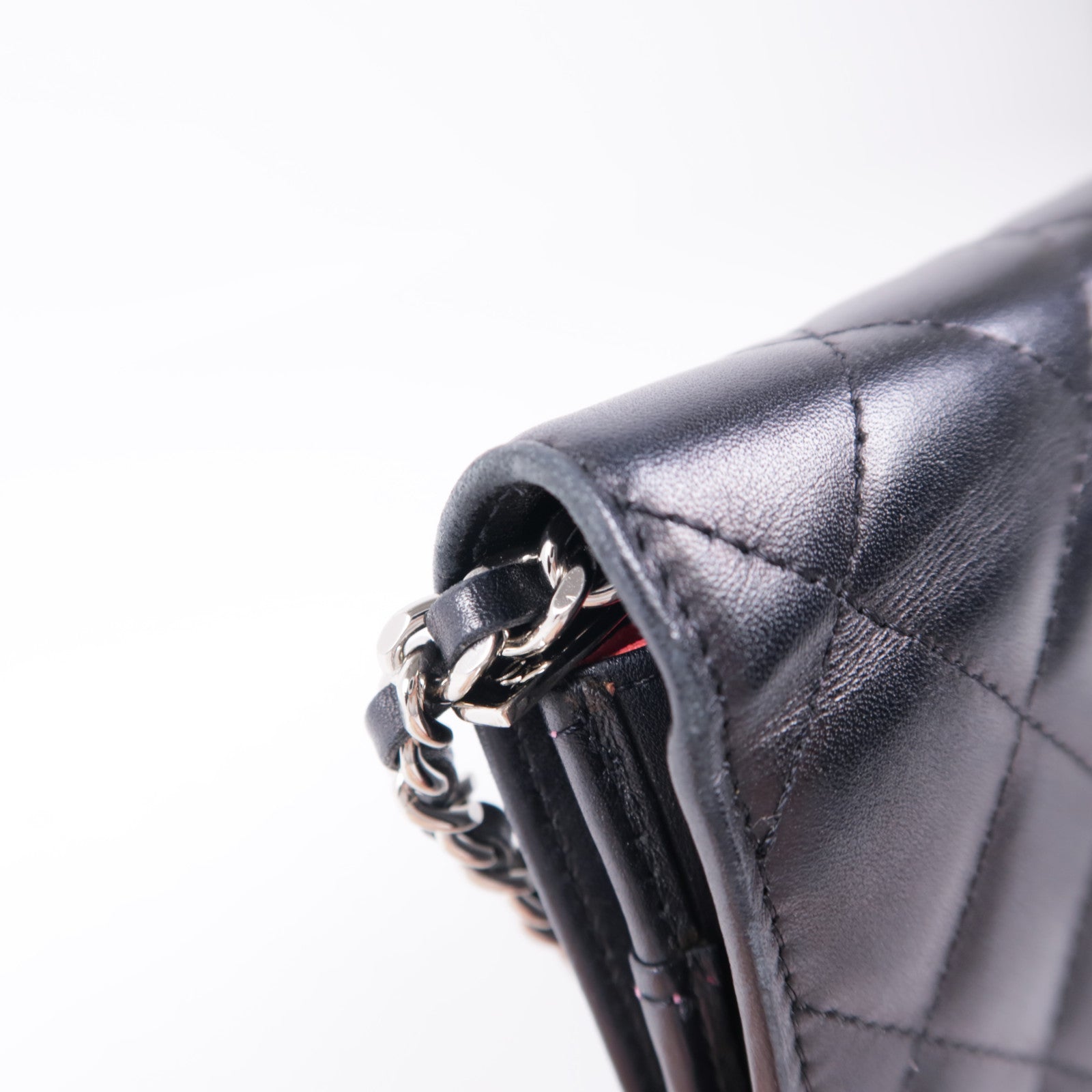 CHANEL【激減優惠】 牛皮皮革Cambon Wallet On Chain銀扣鏈帶肩背袋