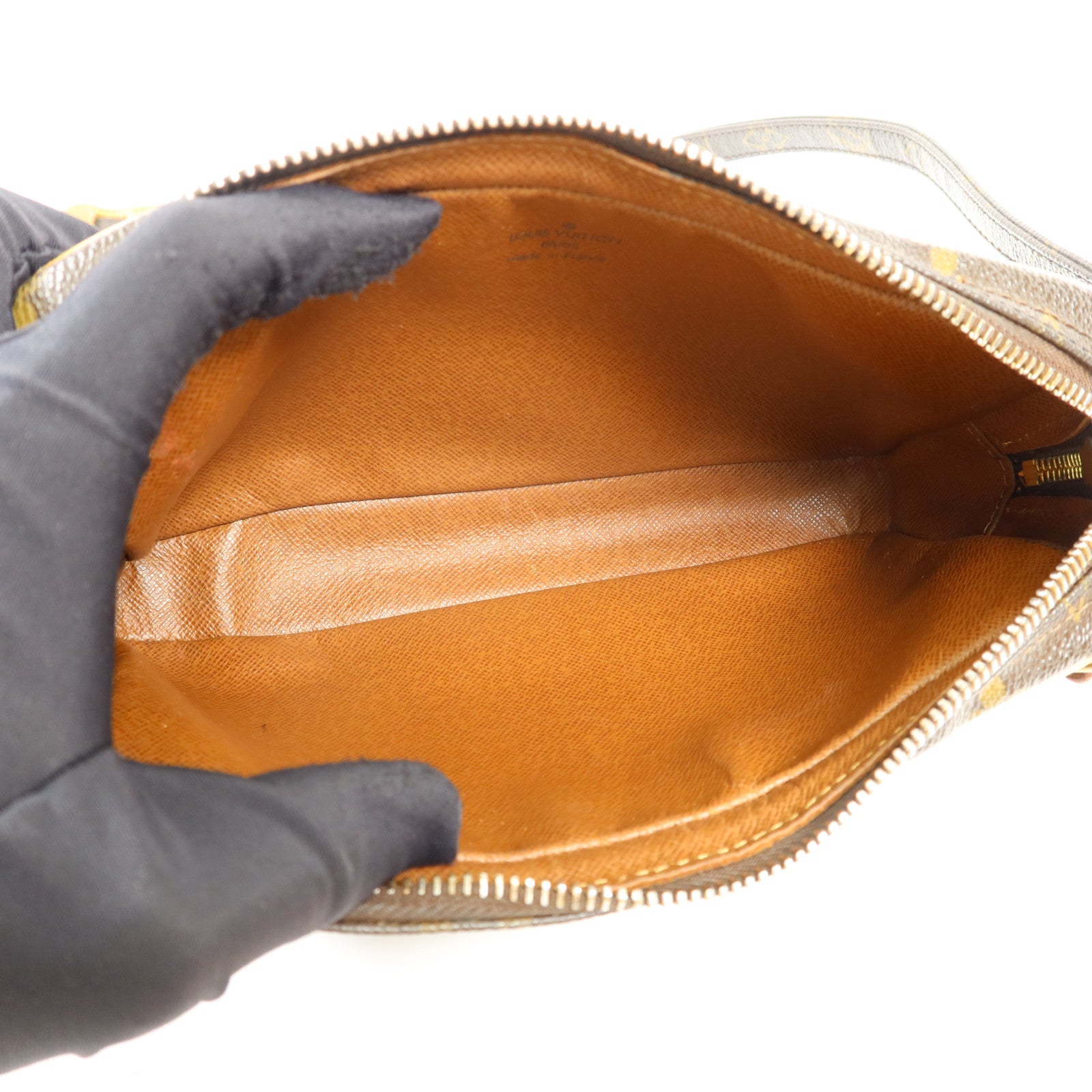 LOUIS VUITTON Monogram Marly Bandouliere金扣肩背袋棕色