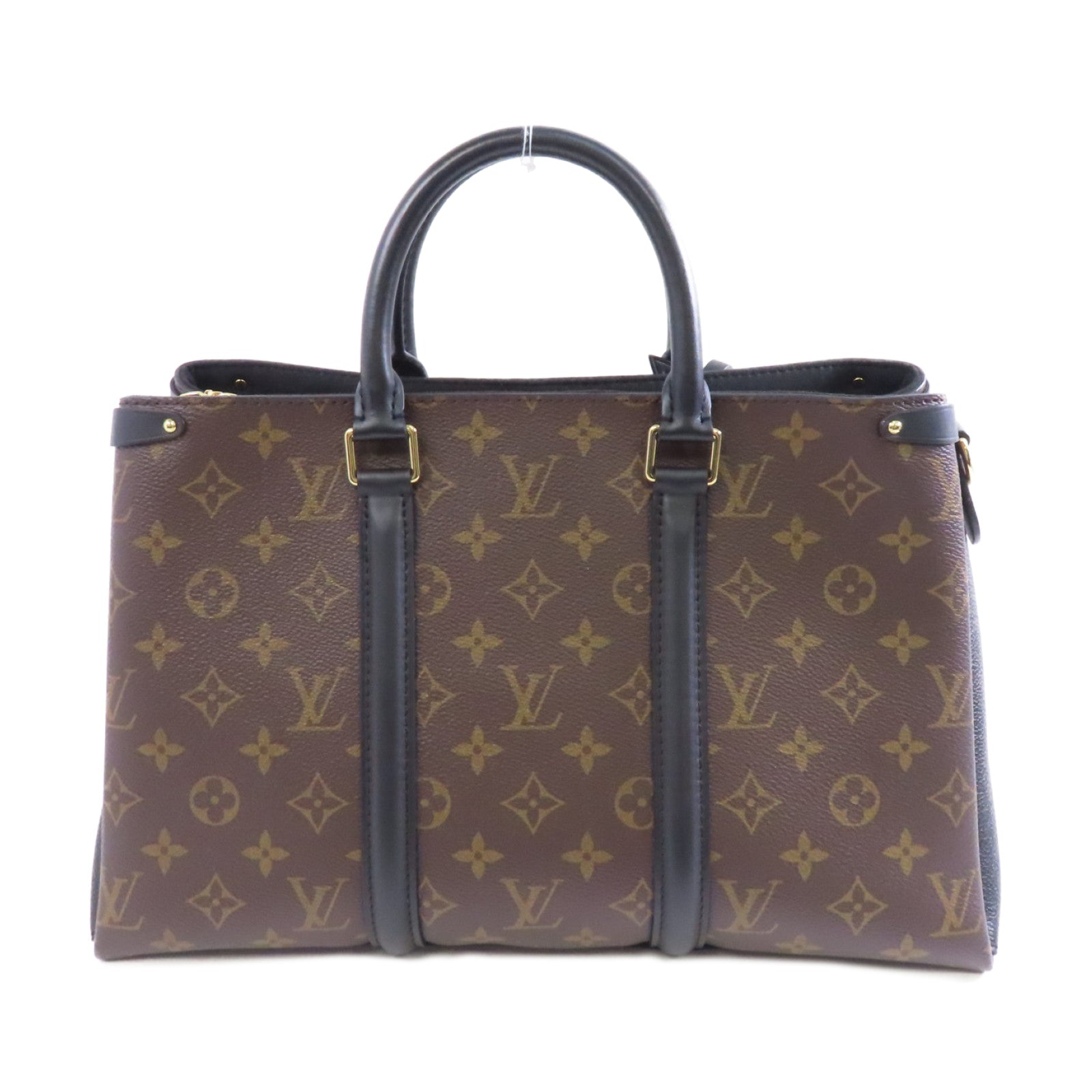 LOUIS VUITTON Monogram Soufflot MM金扣手挽肩背兩用袋啡色