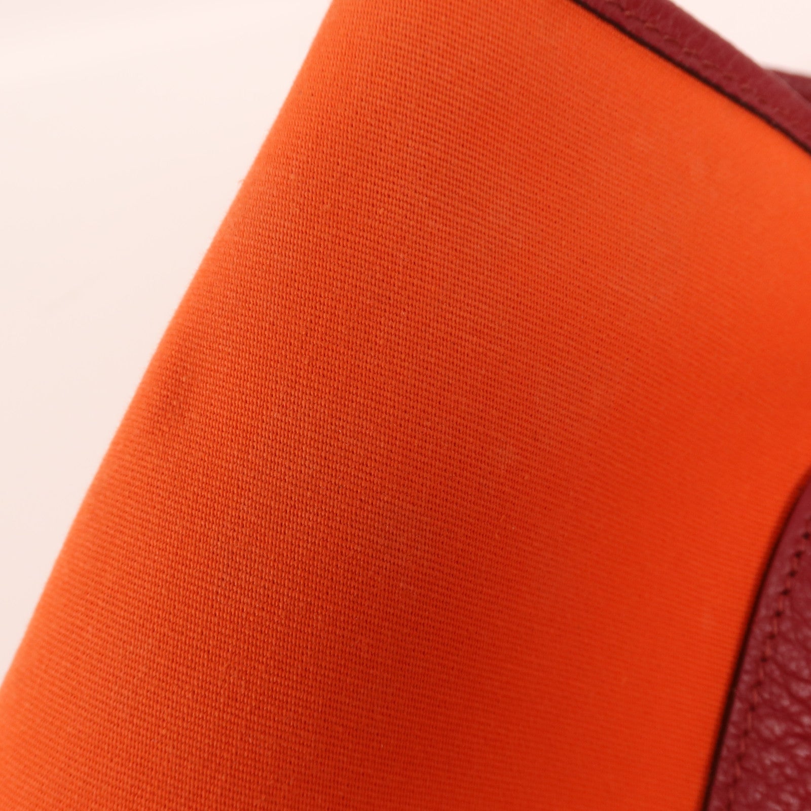 HERMES 帆布Garden Party PM銀扣手挽袋