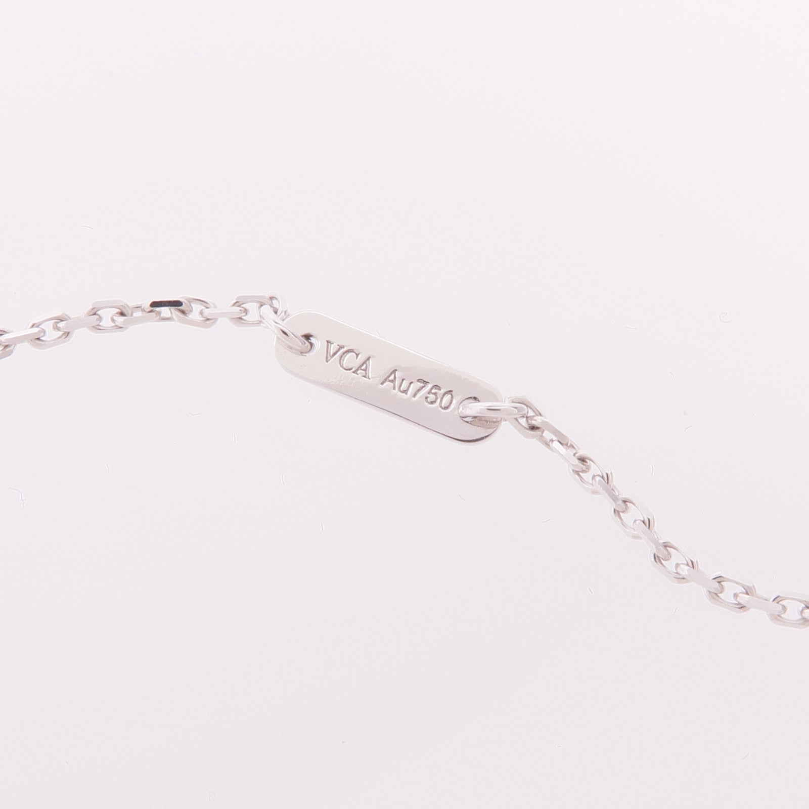 Van Cleef & Arpels 18K白金Sweet Alhambra Pendant鑽石項鍊