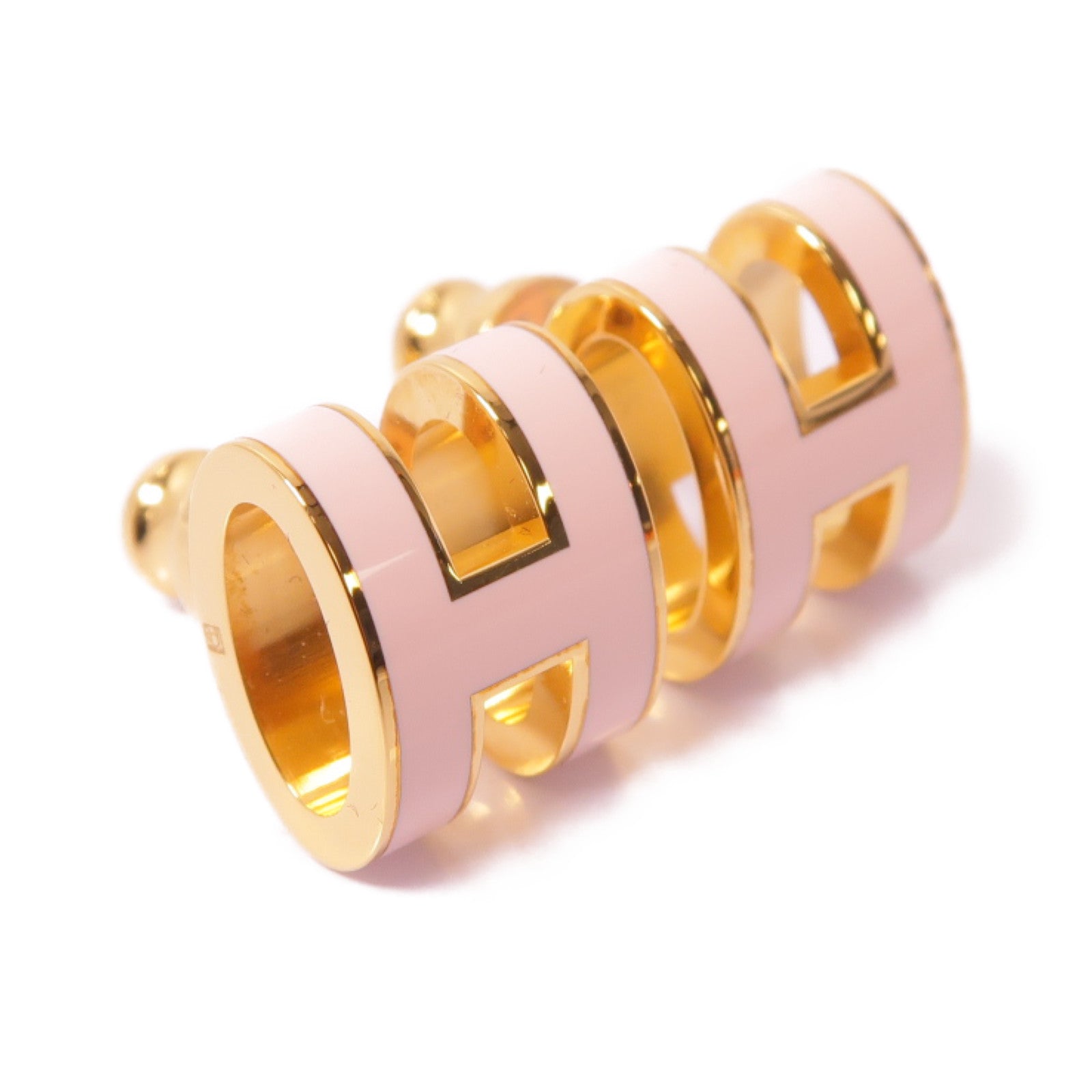 HERMES 金屬Pop H Earrings耳環粉紅色/金色