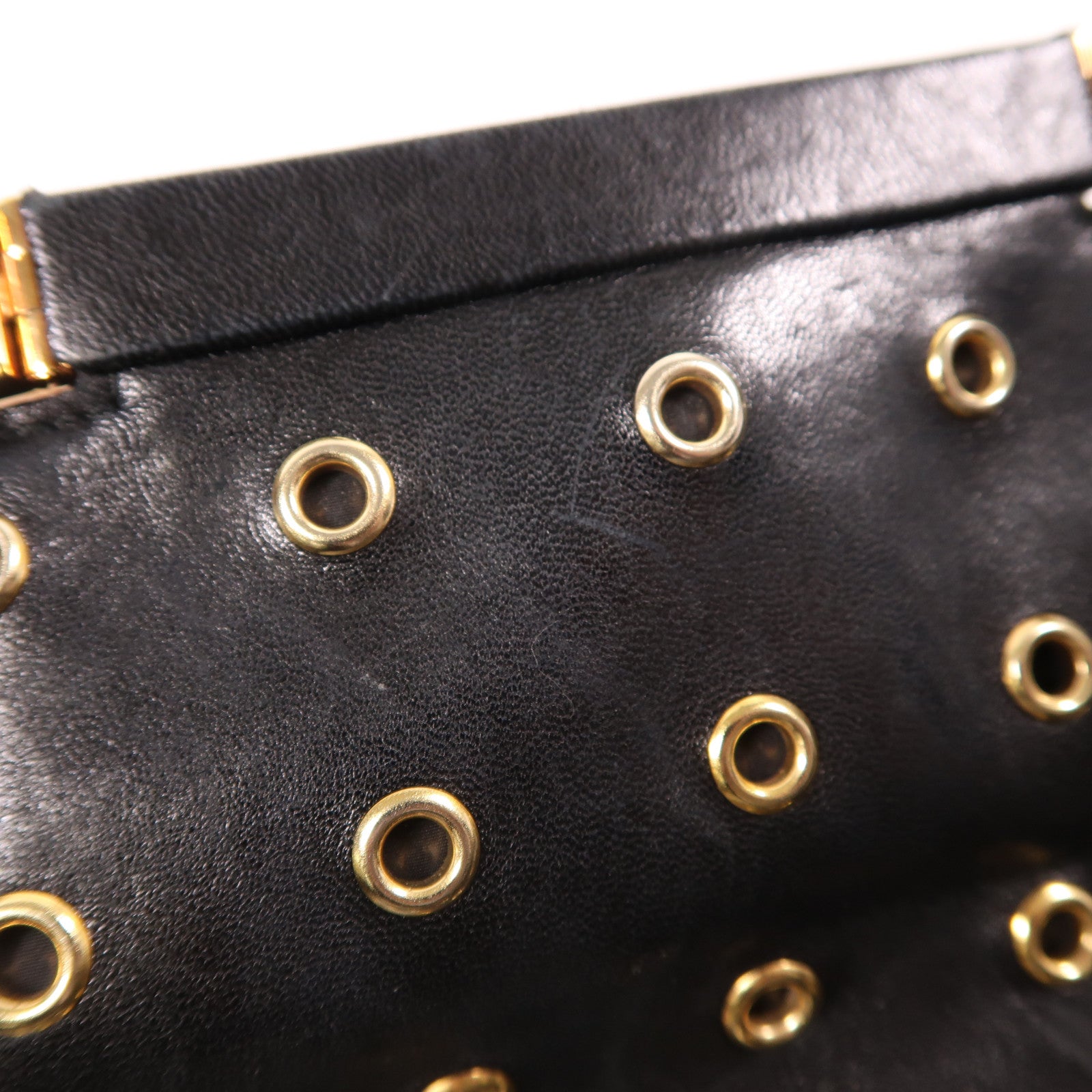PRADA 牛皮皮革Shoulder Bag金扣肩背袋黑色