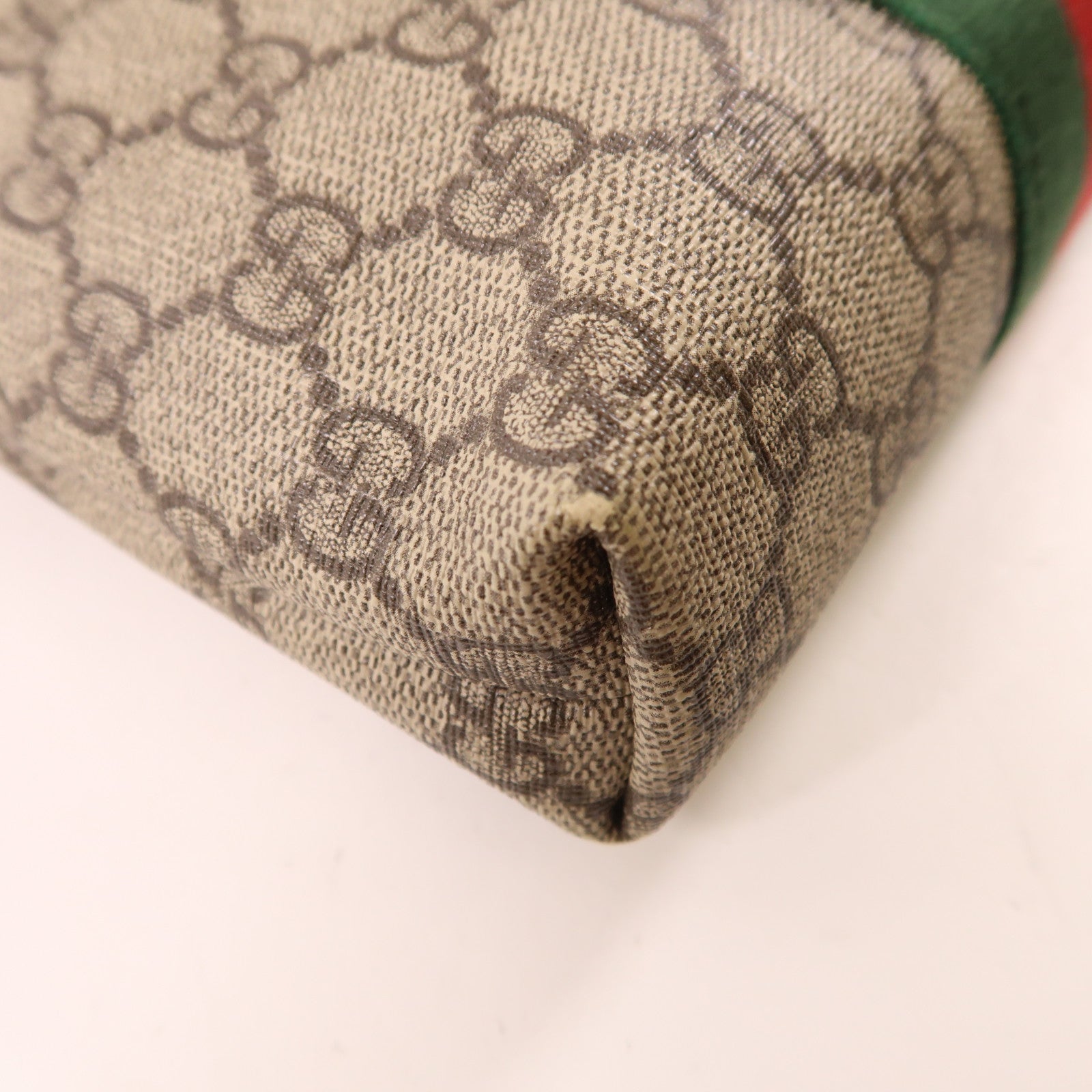 GUCCI 塗層帆布Shoulder Bag銀扣肩背袋