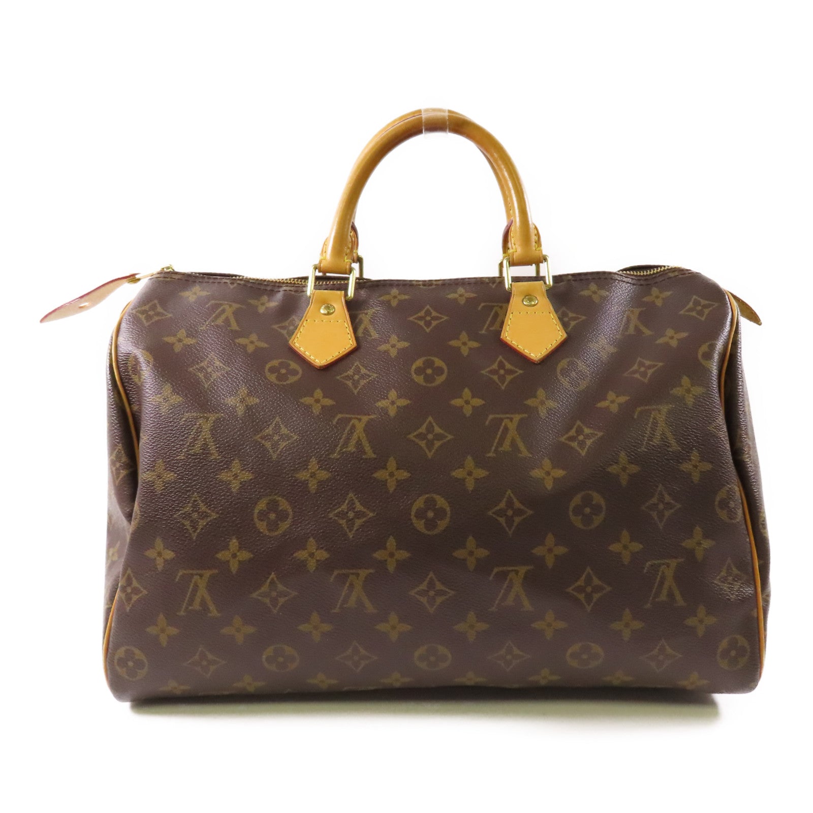 LOUIS VUITTON Monogram Speedy 35金扣手挽袋