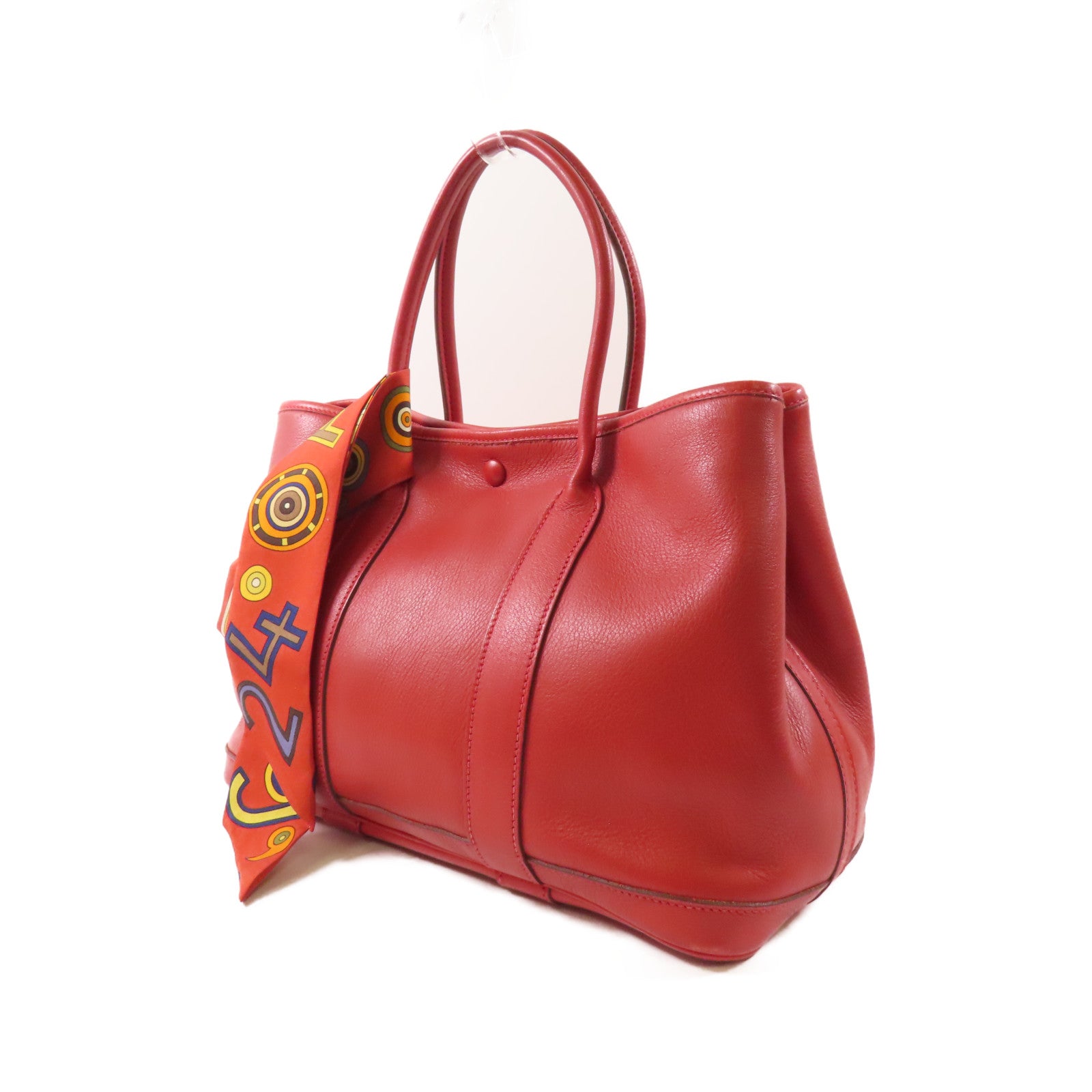 HERMES 皮革Twilly Garden Party TPM手挽袋Vermillon
