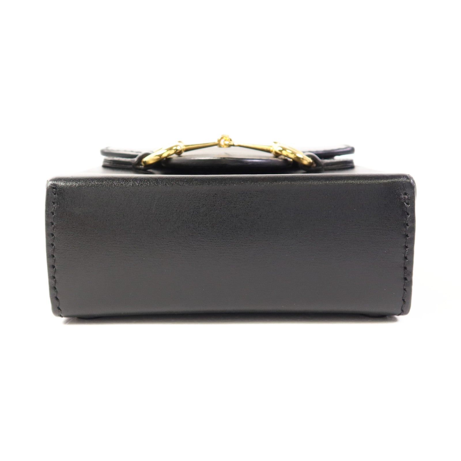 GUCCI 牛皮皮革Horsebit 1955 Mini金扣肩背袋