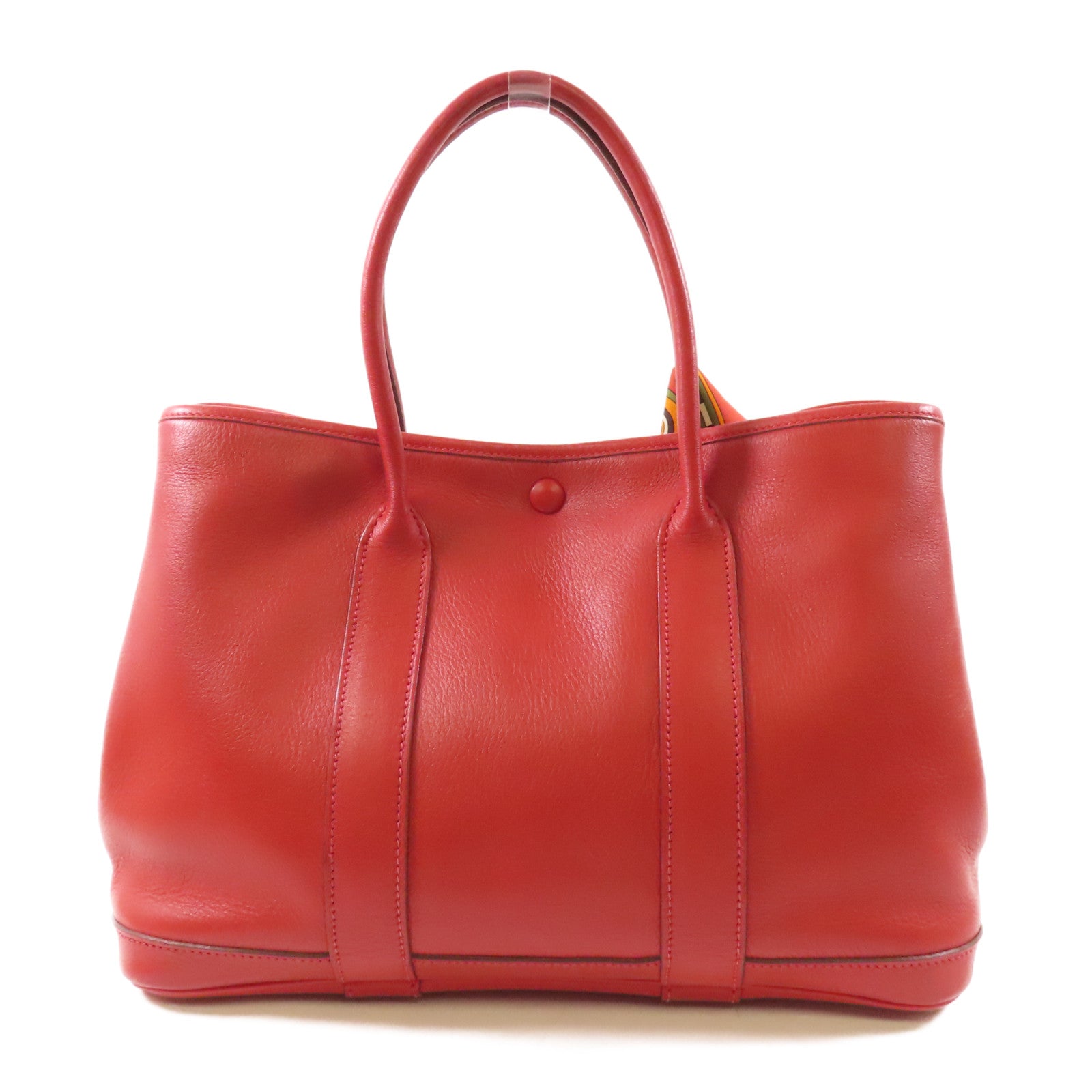 HERMES 皮革Twilly Garden Party TPM手挽袋Vermillon