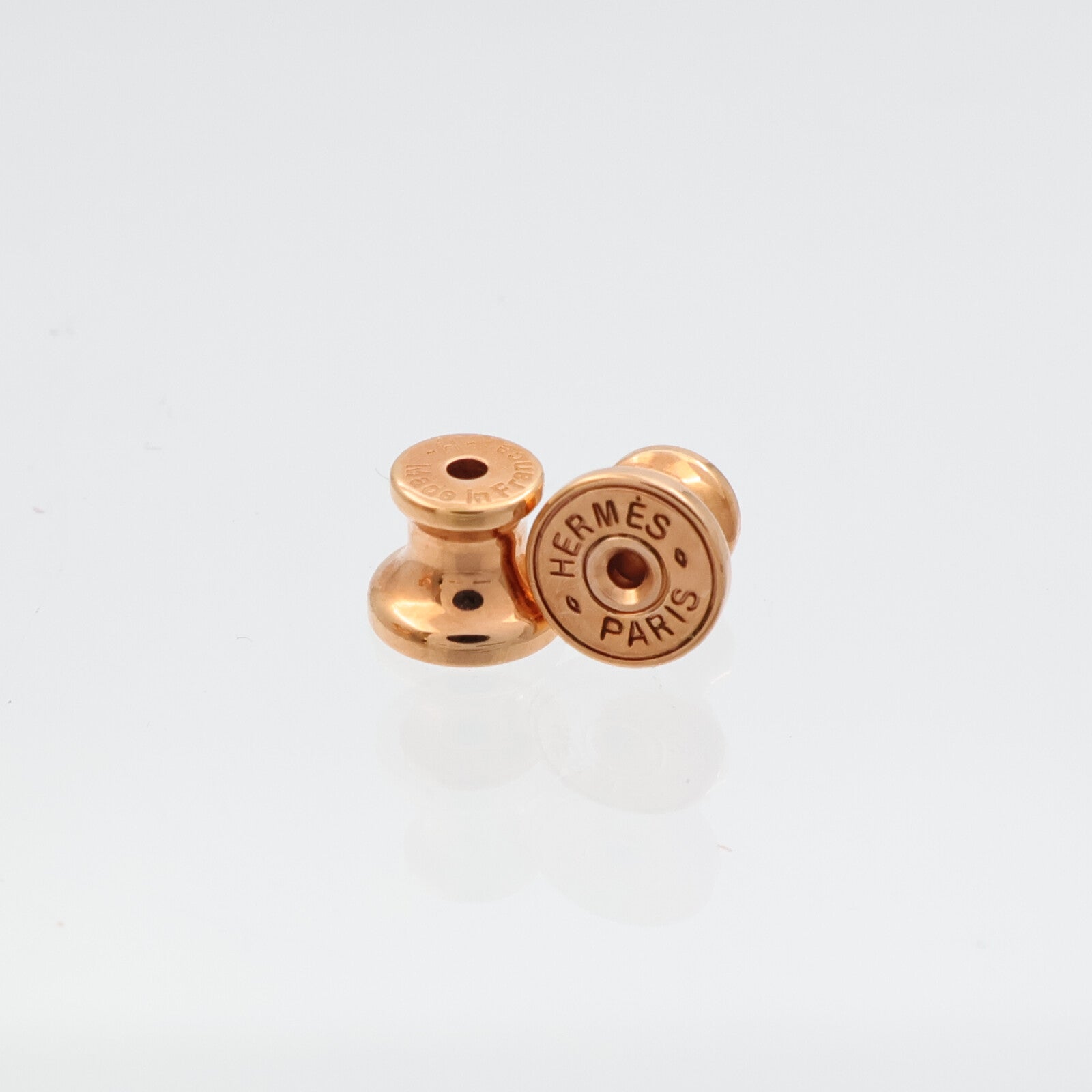 HERMES 金屬/Swift皮革O Kelly Earrings耳環