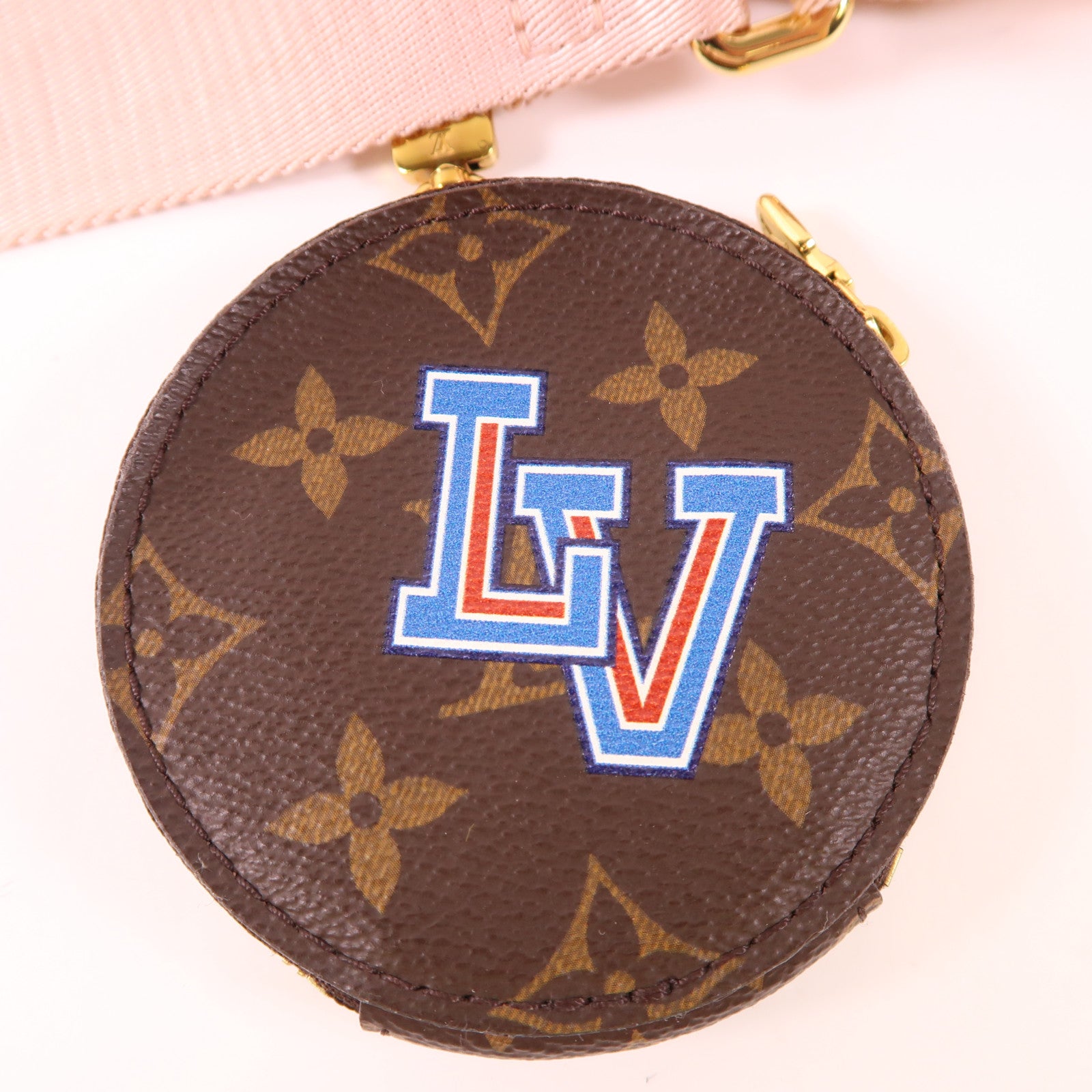 LOUIS VUITTON Monogram Multi Pochette Accessoires金扣手挽肩背兩用袋棕色