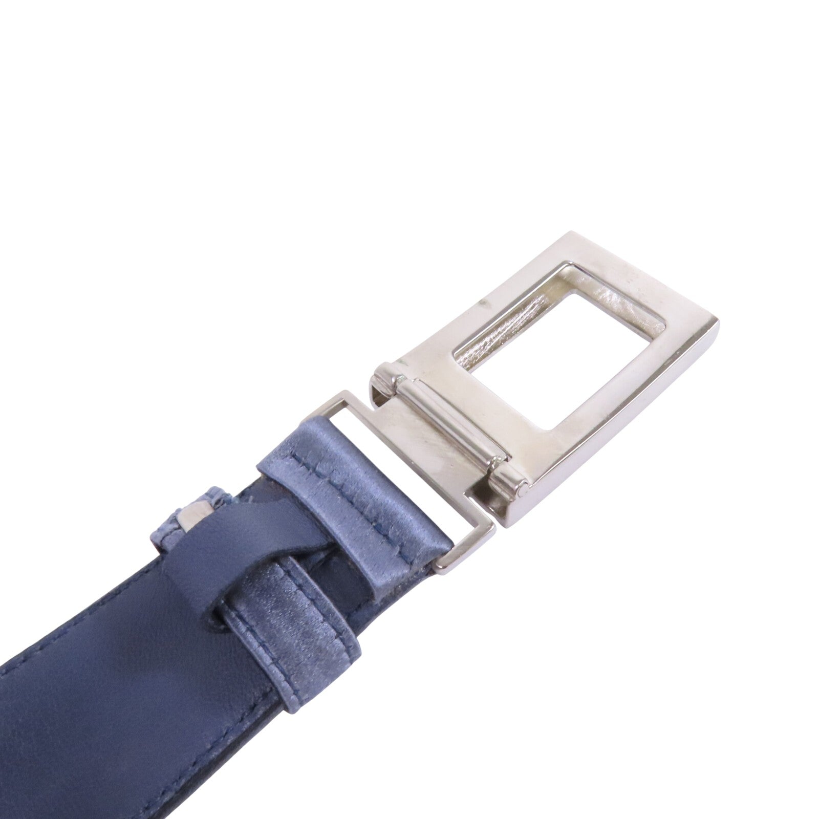 PRADA 緞質Lady Belt 銀扣皮帶