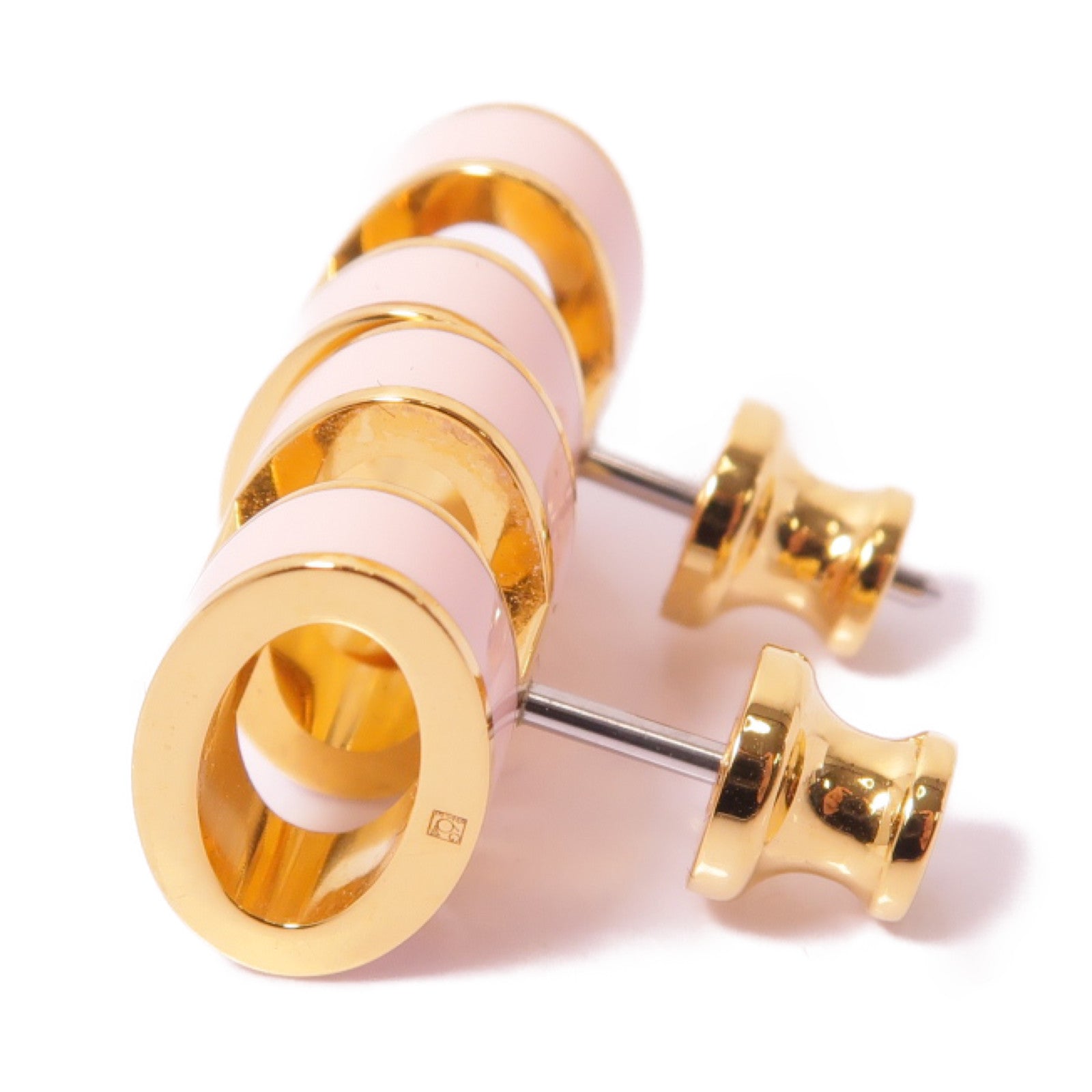 HERMES 金屬Pop H Earrings耳環粉紅色/金色