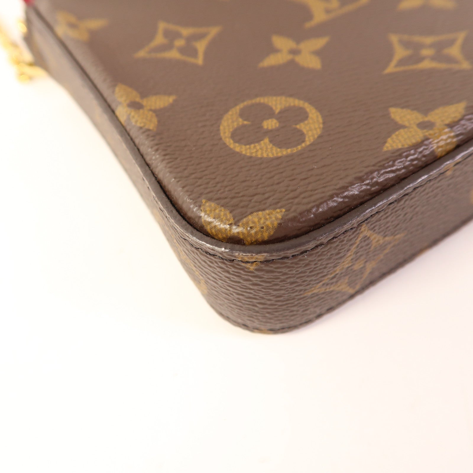 LOUIS VUITTON Monogram Felicie Pochette金扣鏈帶肩背袋