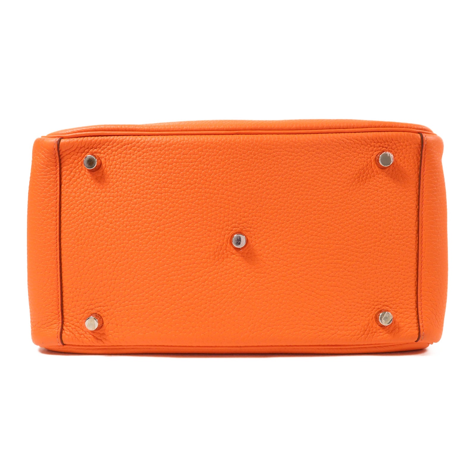 HERMES Clemence皮革Lindy 30銀扣手挽肩背兩用袋Feu