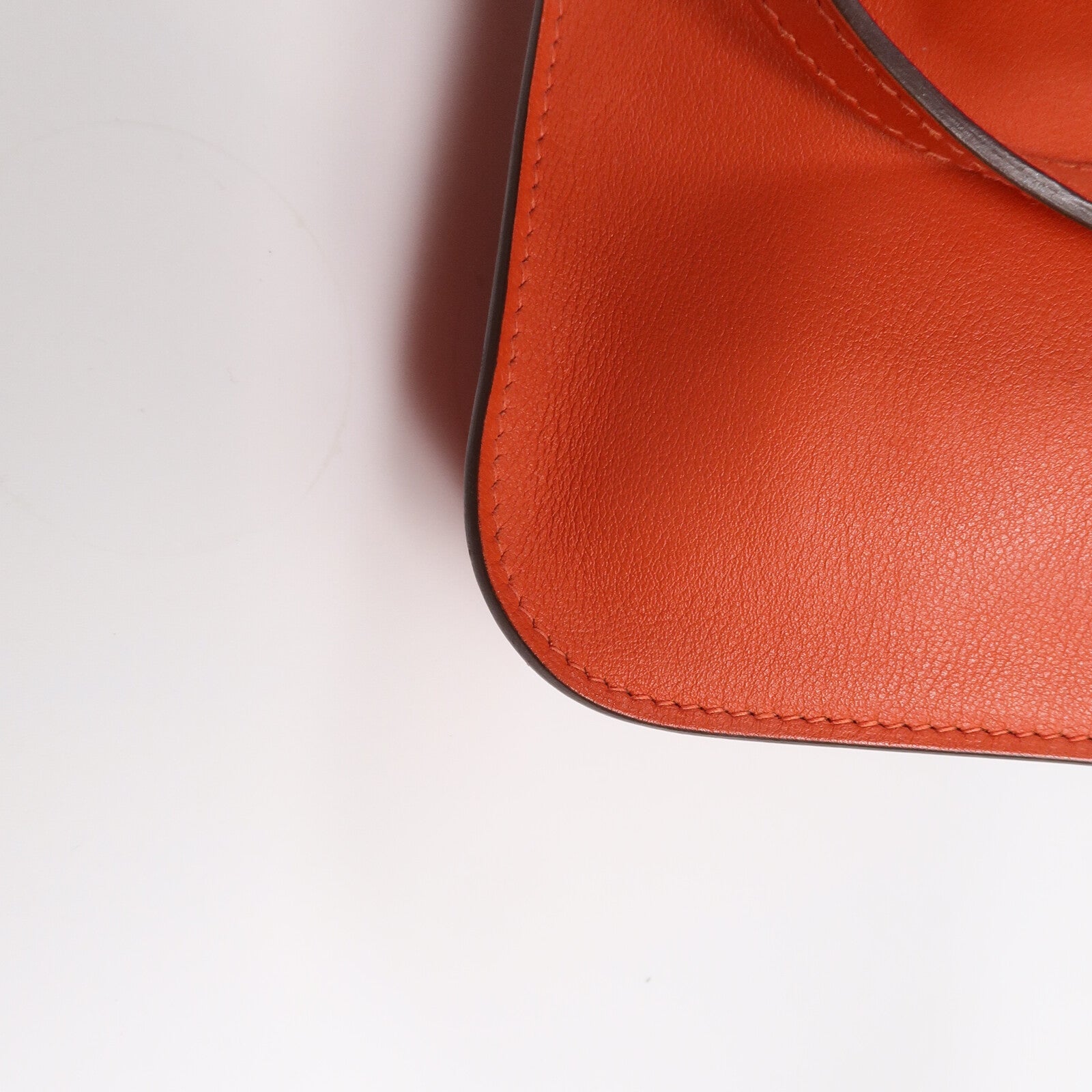 HERMES Swift皮革Mini Halzan手挽肩背兩用袋Rouge Tomate