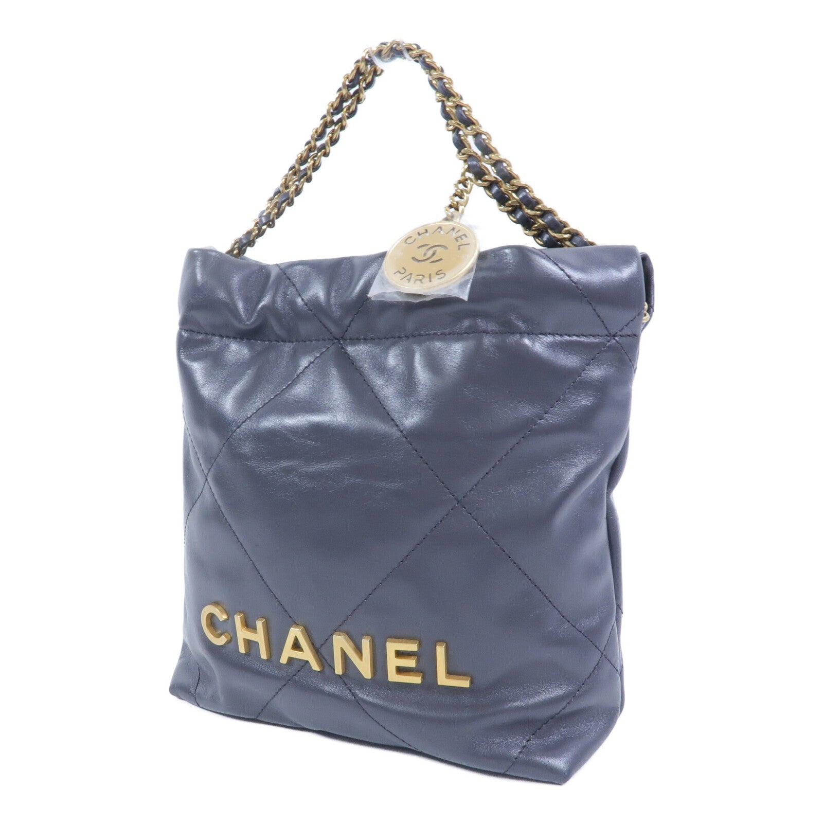 CHANEL 【激減優惠】牛皮皮革Chanel 22 Mini鏈帶手挽肩背兩用袋