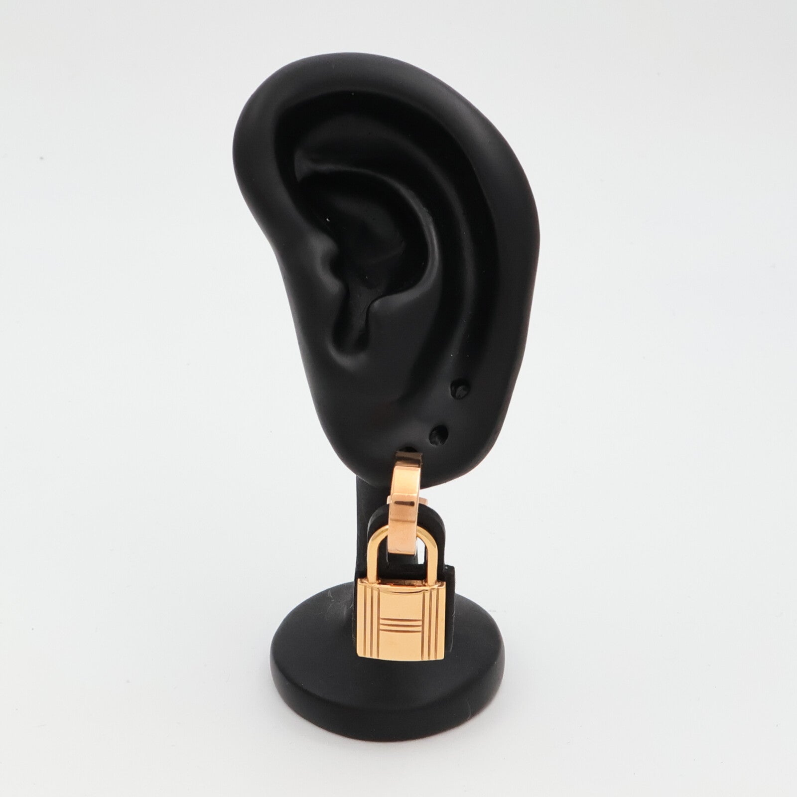HERMES 金屬/Swift皮革O Kelly Earrings耳環